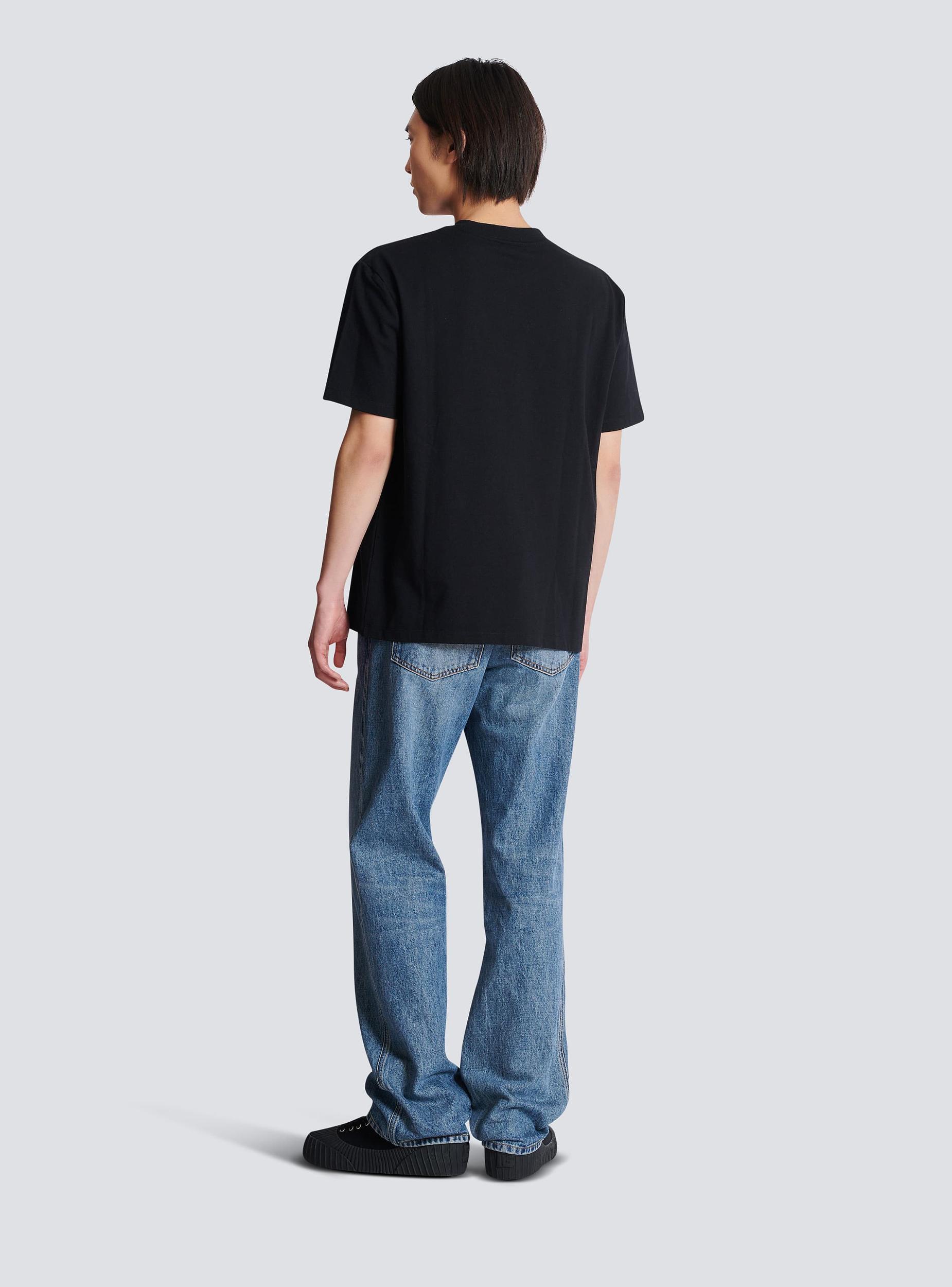 Balmain Lettre flocked T-shirt Product Image