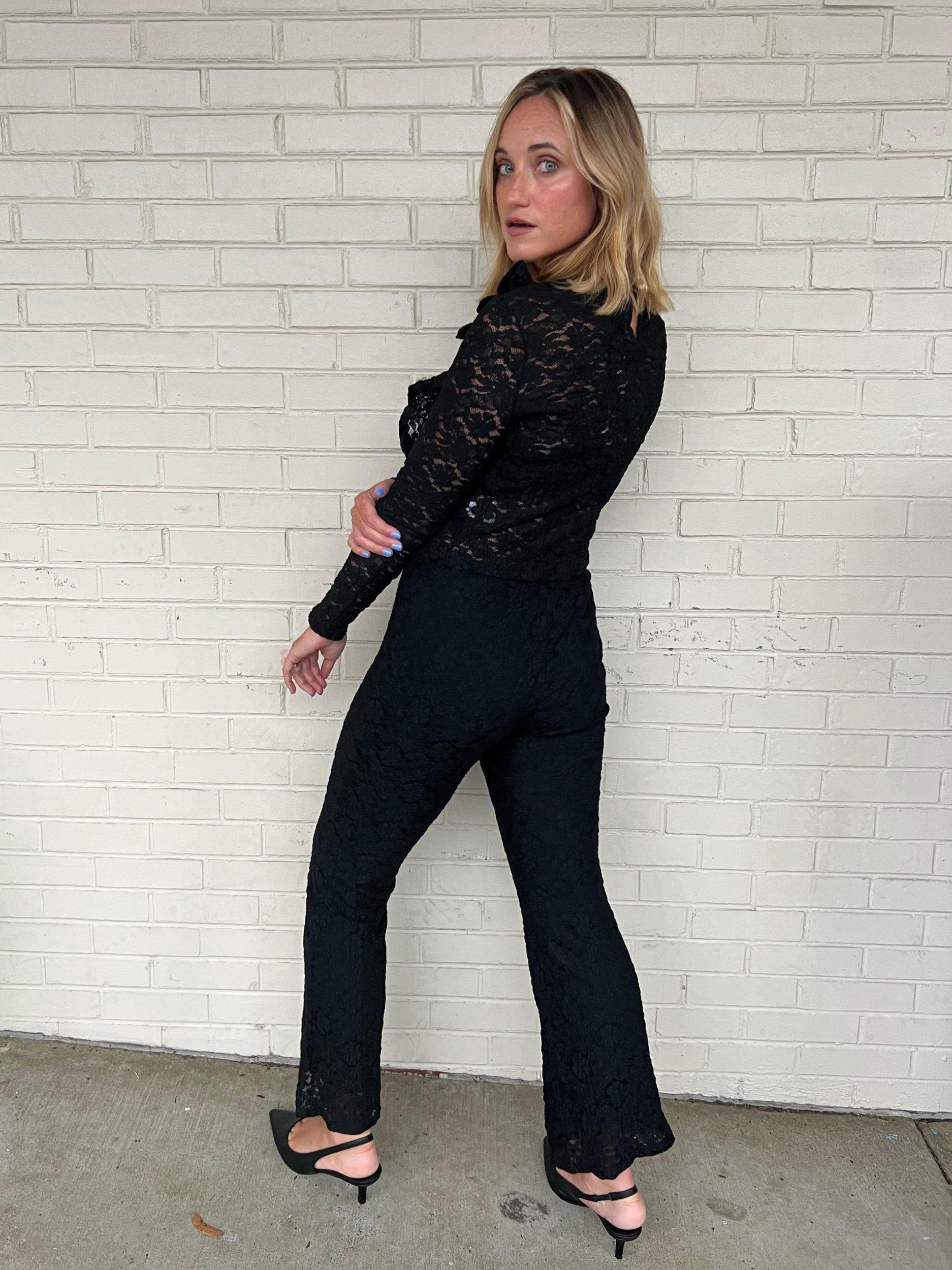 Journey Lace Flare Leg Pants Product Image