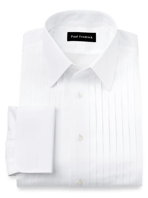 Non-Iron Cotton Tuxedo Shirt - White Product Image