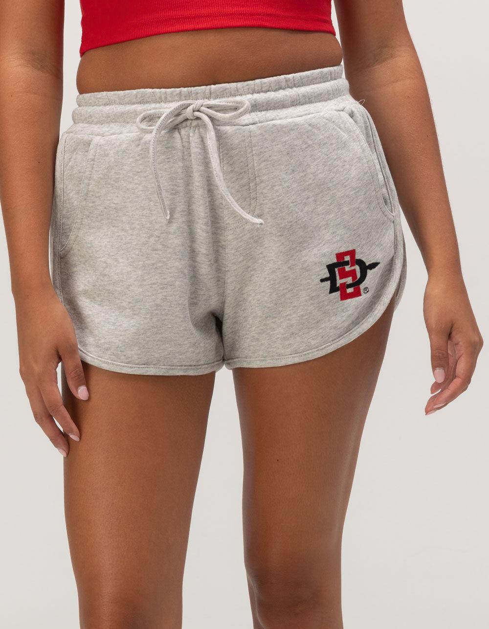 HYPE AND VICE San Diego State University Womens Shorts - HEATHER GRAY Product Image