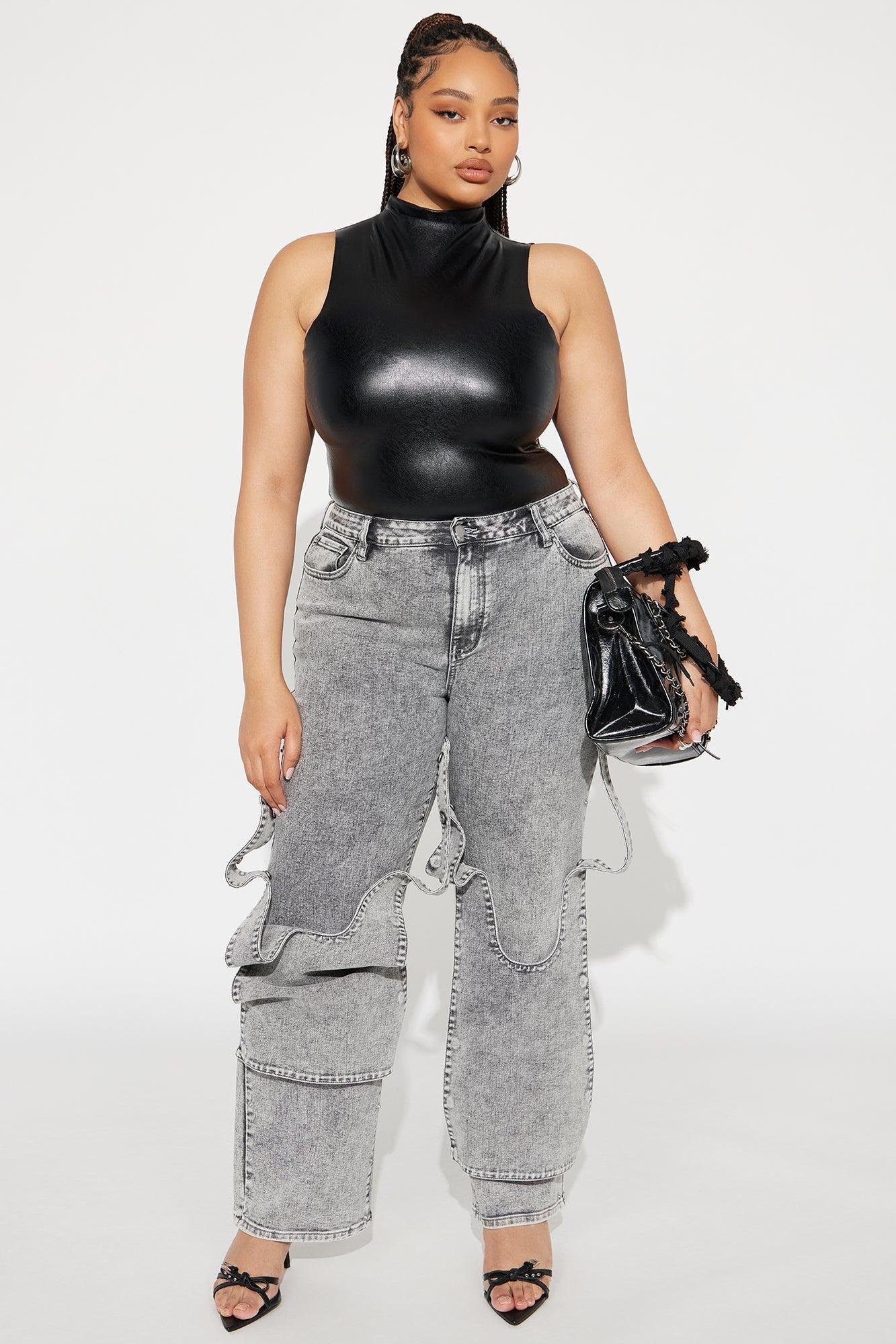 She Snapped Straight Leg Jeans - Grey Female Product Image
