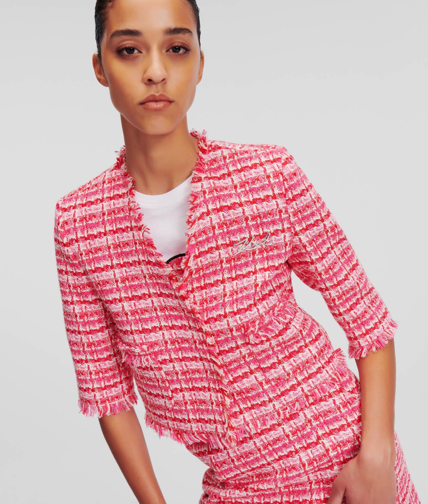 SHORT-SLEEVED BOUCLÉ JACKET Product Image