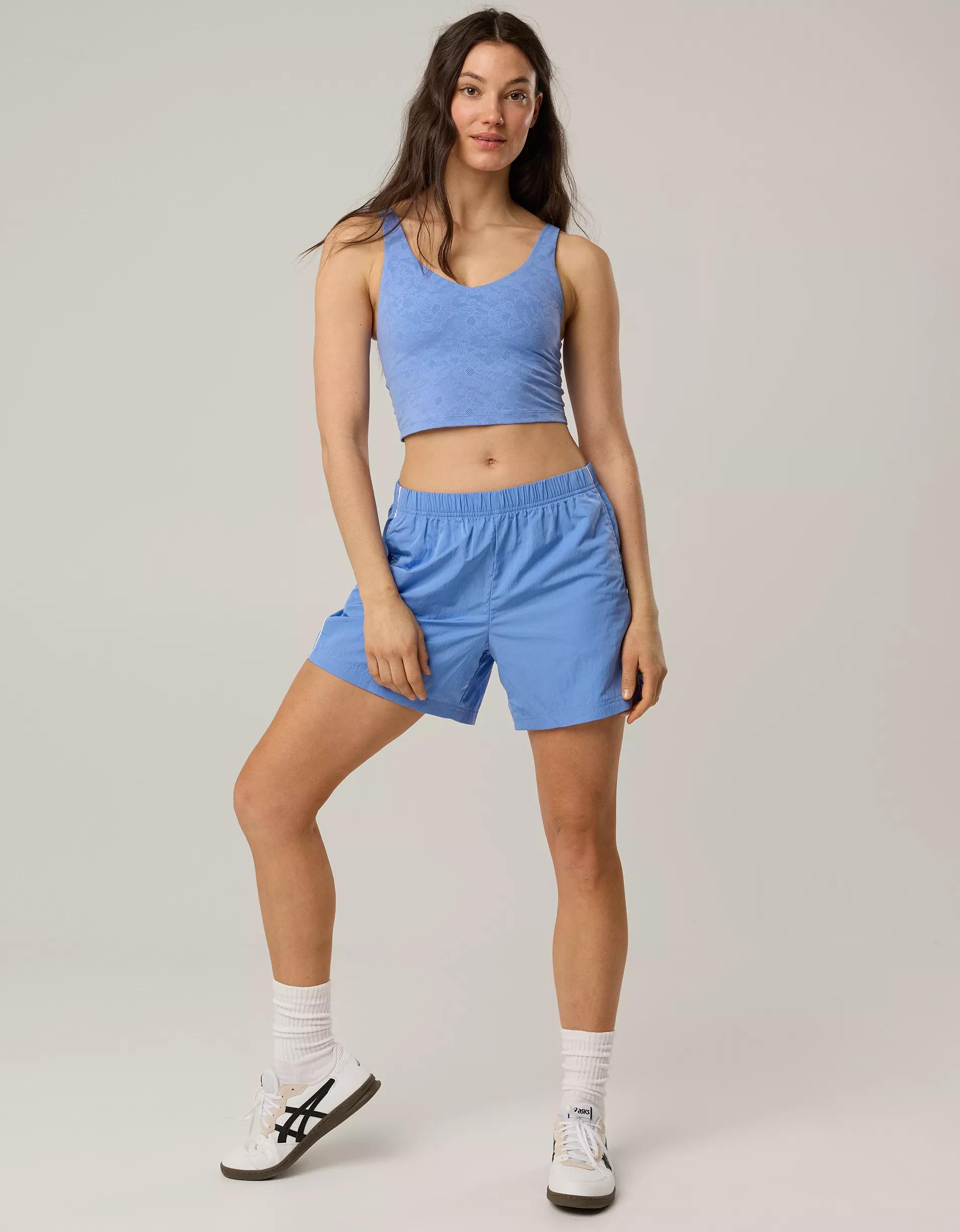 OFFLINE By Aerie Lace Low Key Longline Sports Bra Product Image