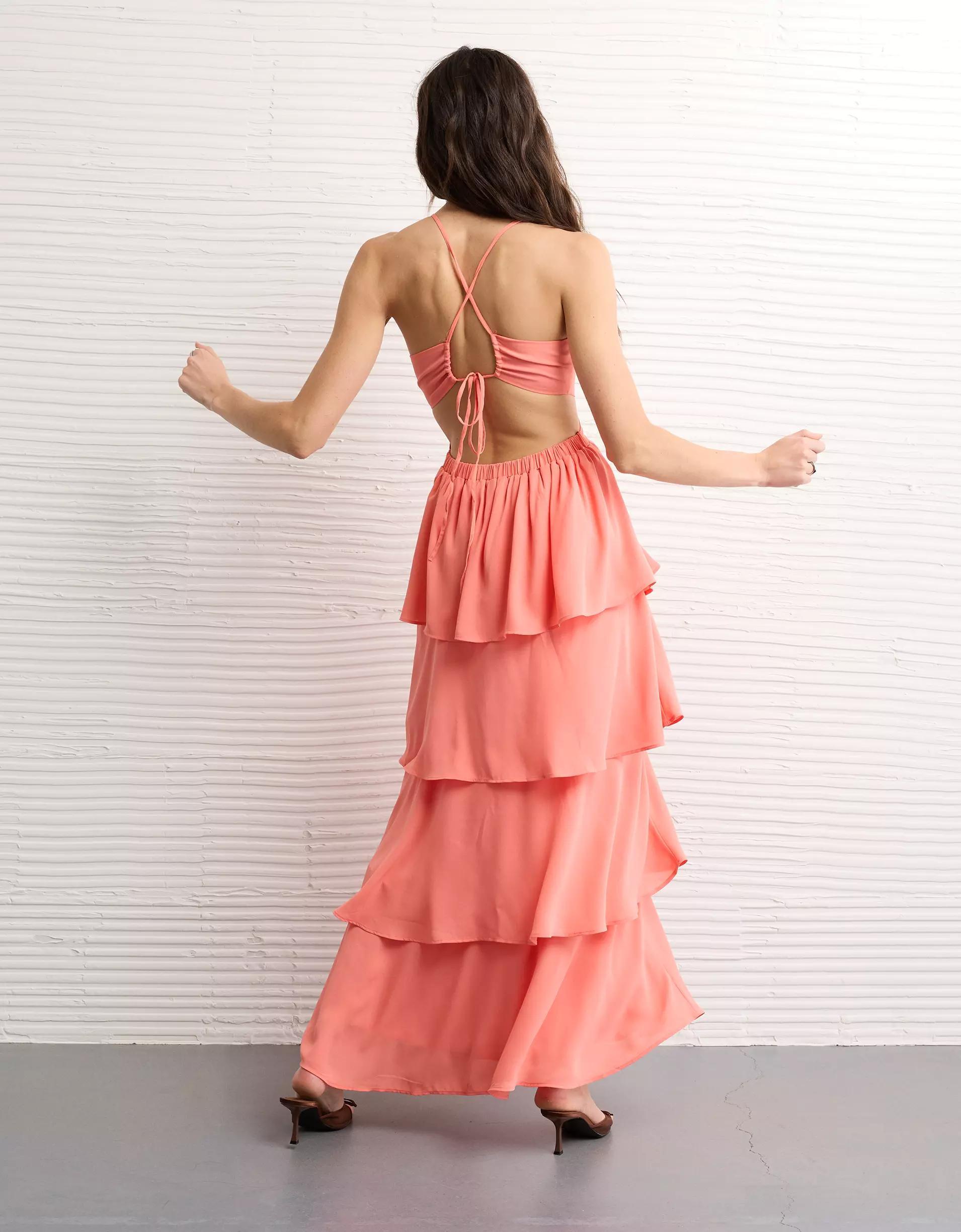 AE Cut-Out Tiered Maxi Dress Product Image