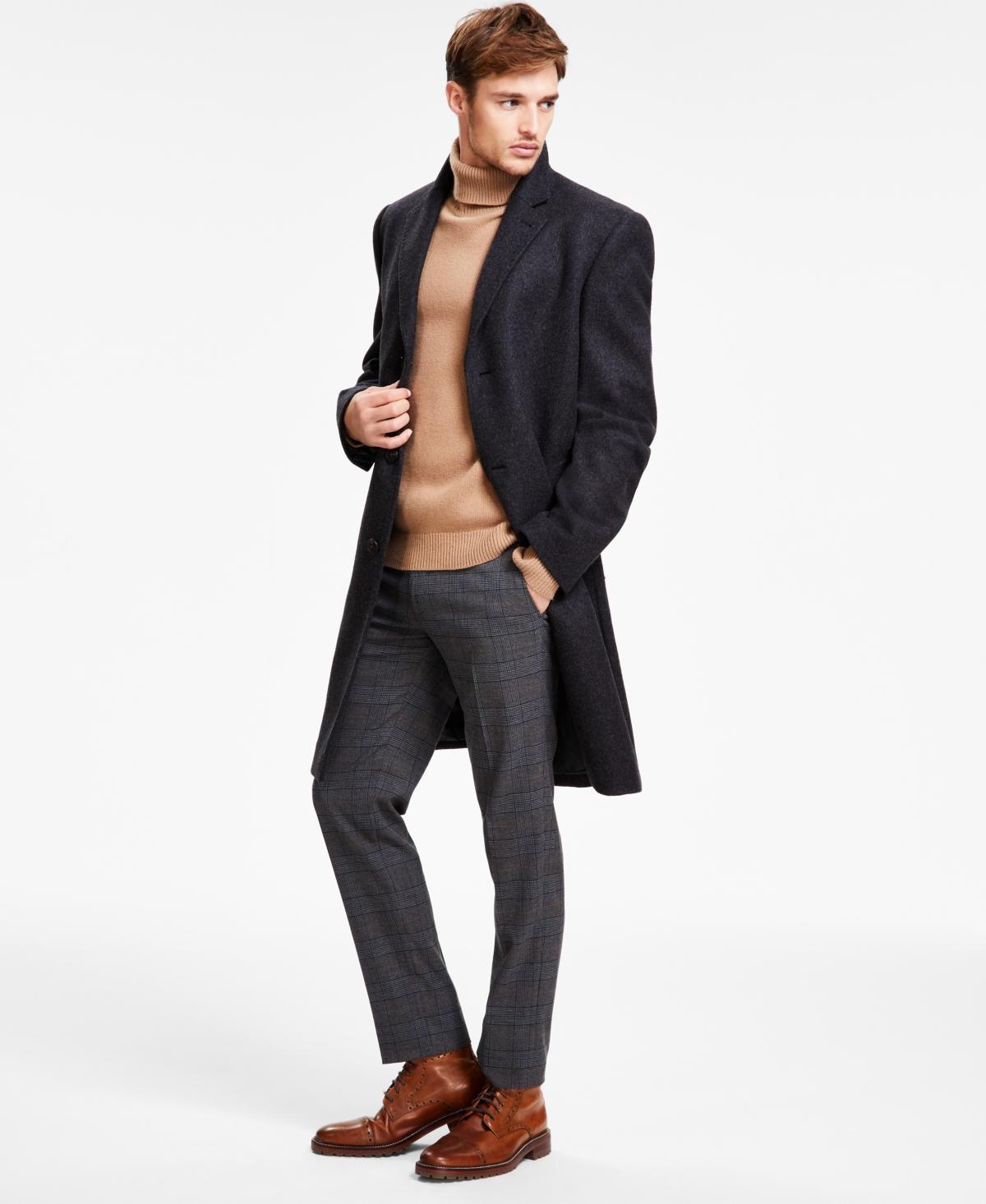 Michael Kors Mens Classic Fit Luxury Wool Cashmere Blend Overcoats Product Image