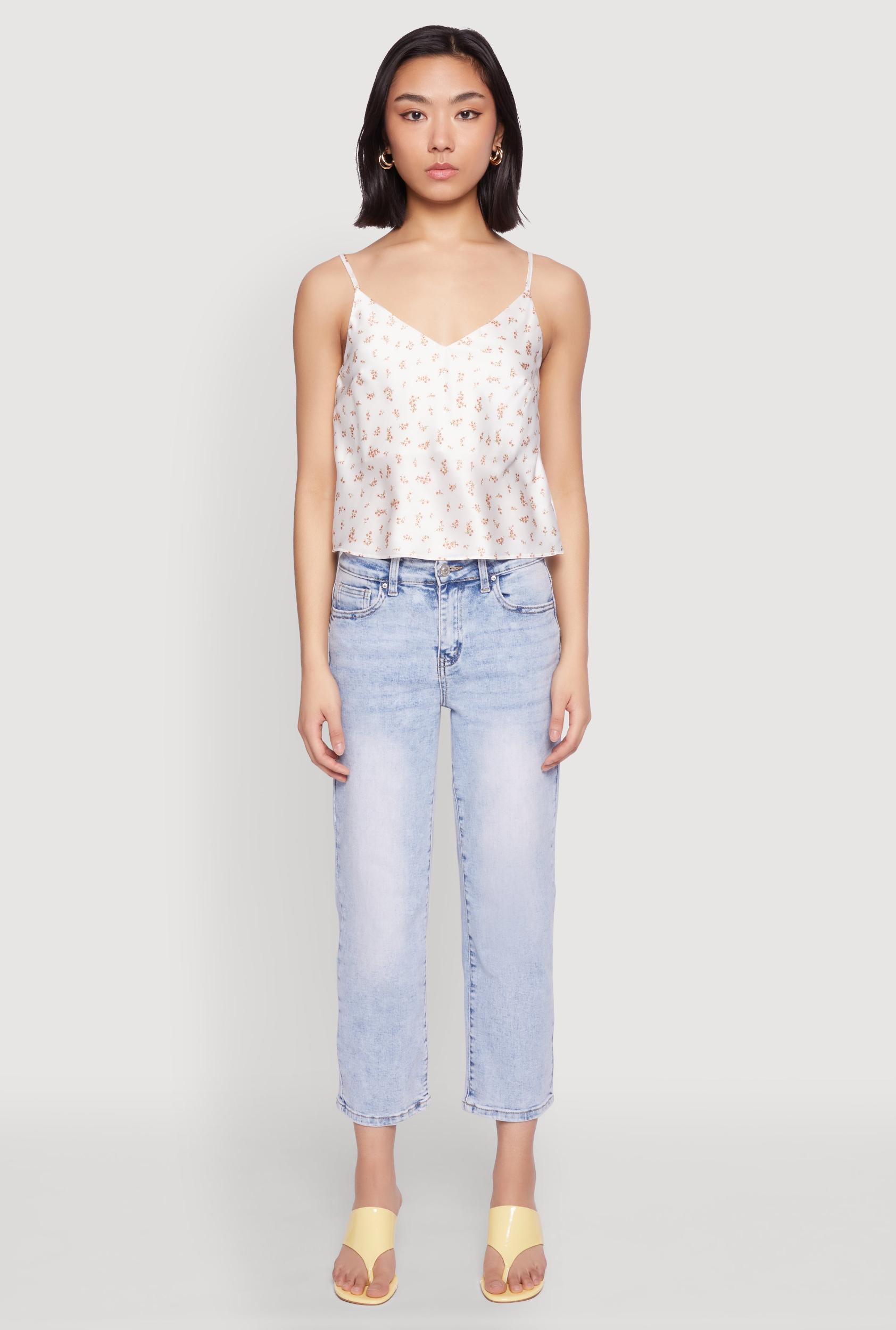 Womens Satin Patterned Print Cami Product Image