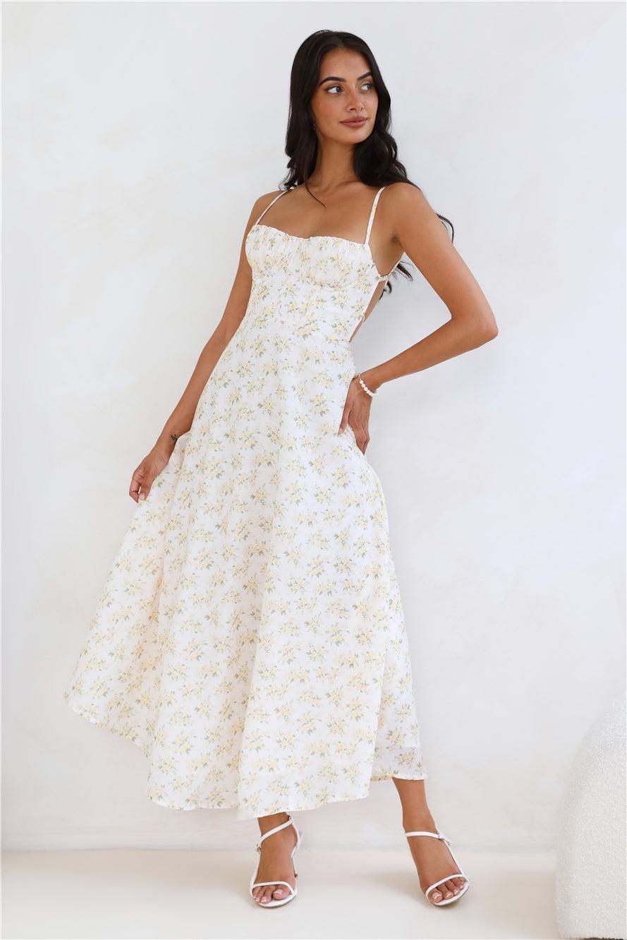 Orchid Kiss Maxi Dress Yellow Product Image