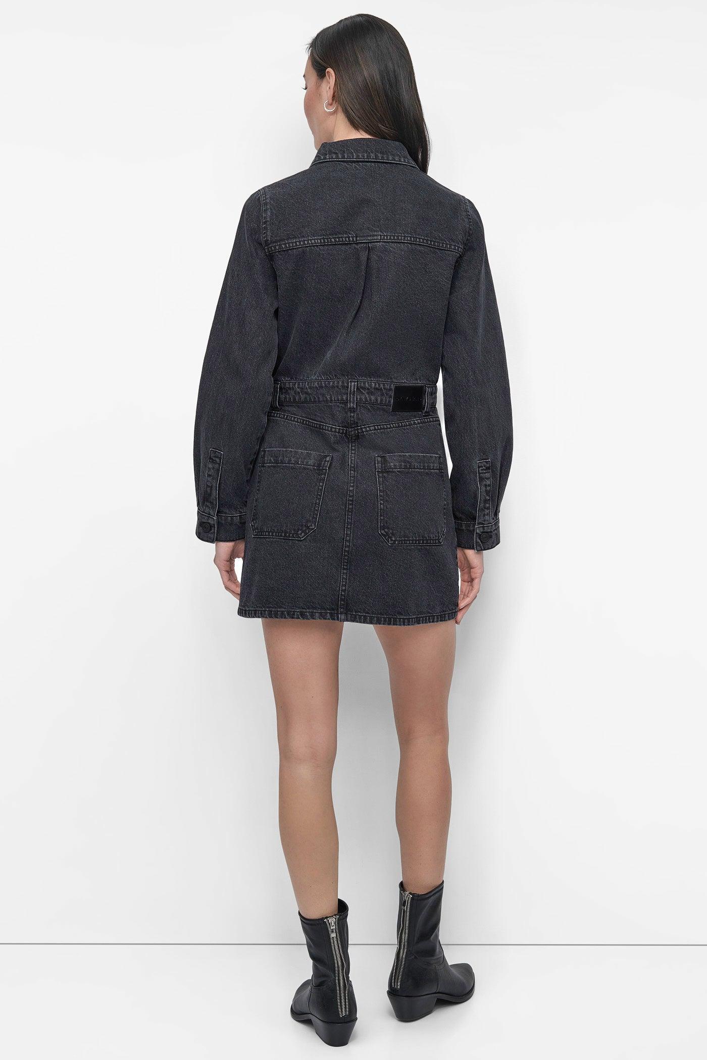 DENIM MINI SHIRT DRESS Product Image