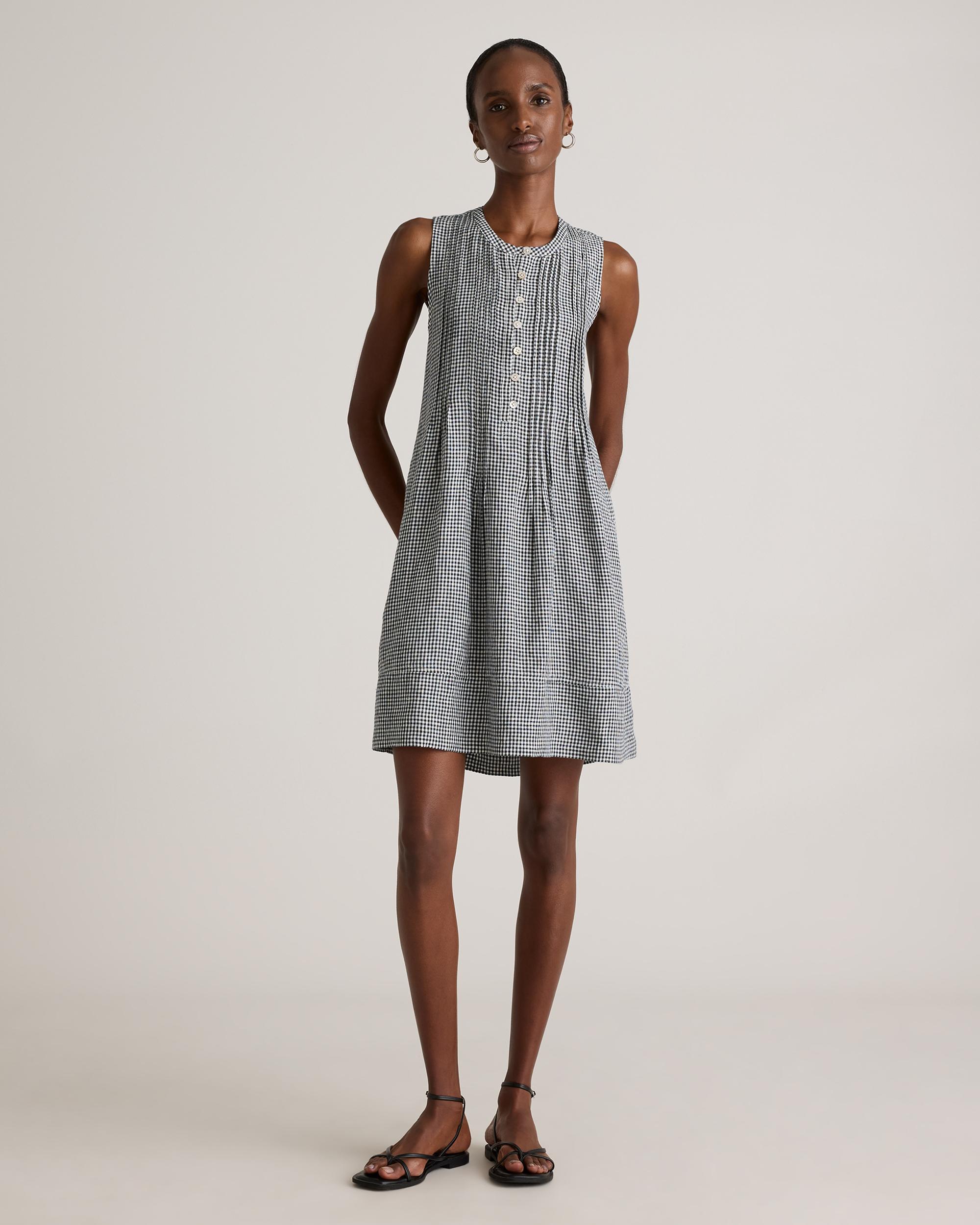 Quince | Women's 100% European Linen Sleeveless Swing Dress Size XS Product Image