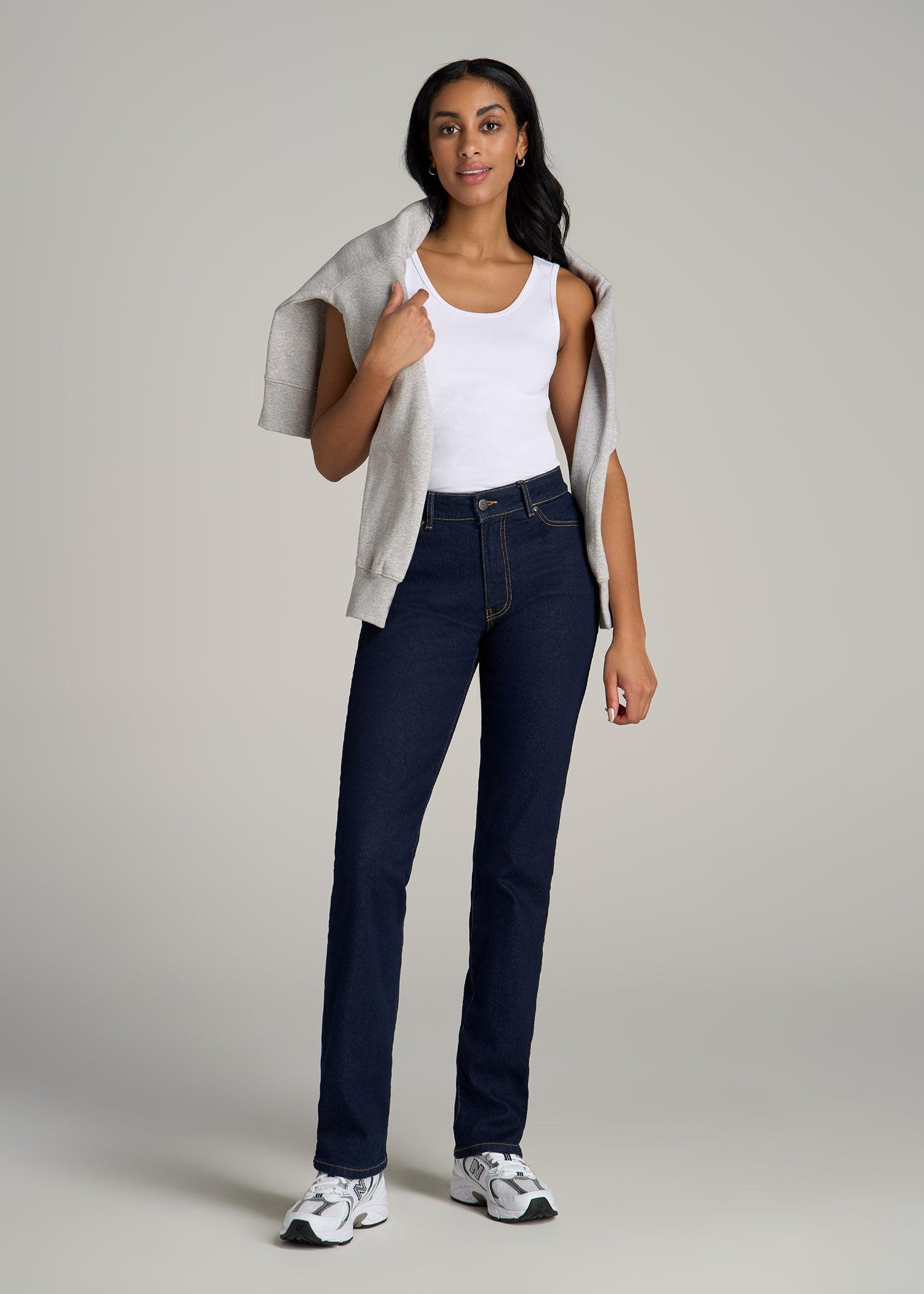 Slim Fit Jersey Tank Top for Tall Women in Bright White Product Image