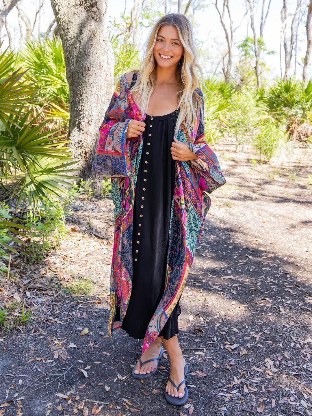 Relaxed Button Down Midi Dress Product Image