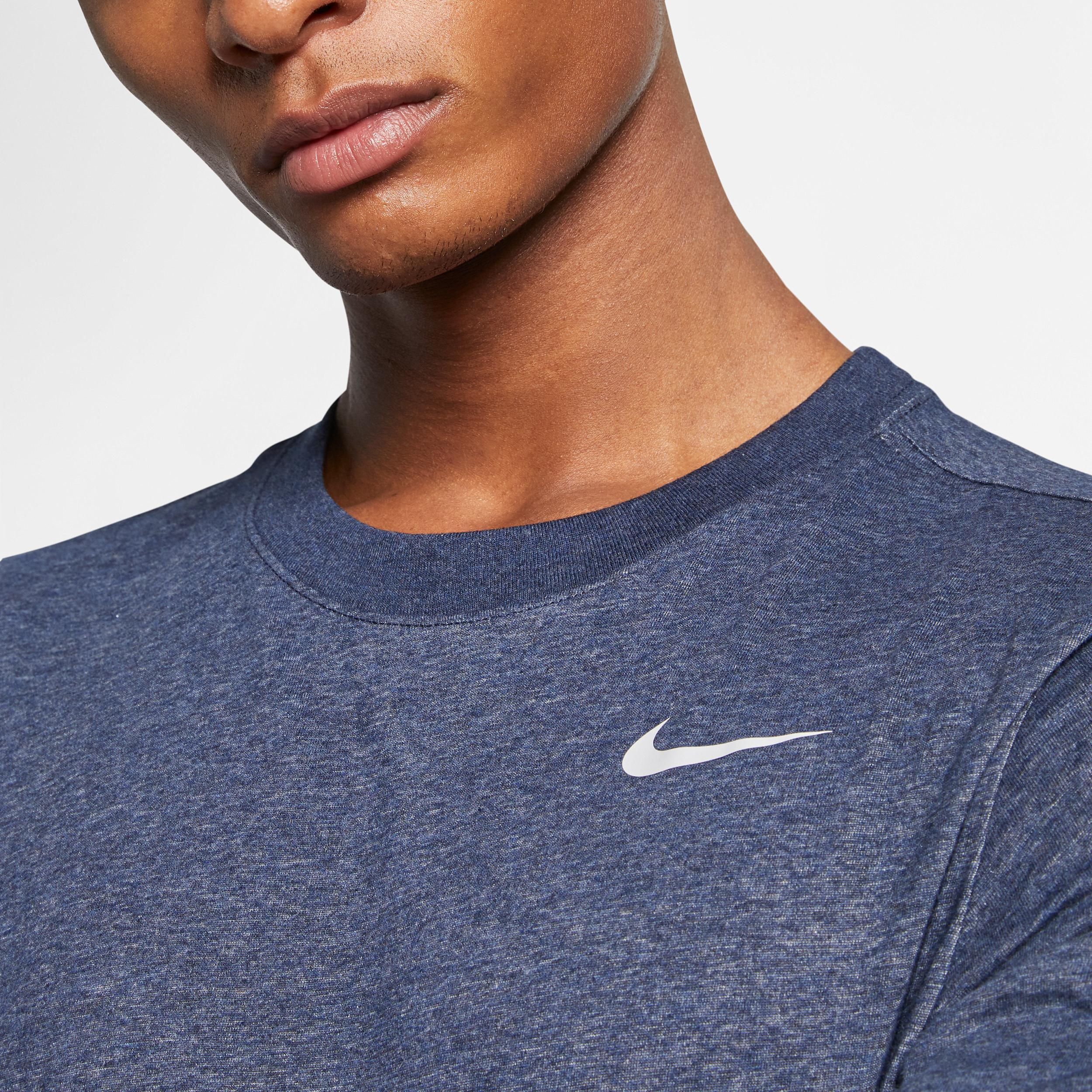 Men's Nike Dri-FIT Training Tee, Size: Small, Obsidian Grey Product Image
