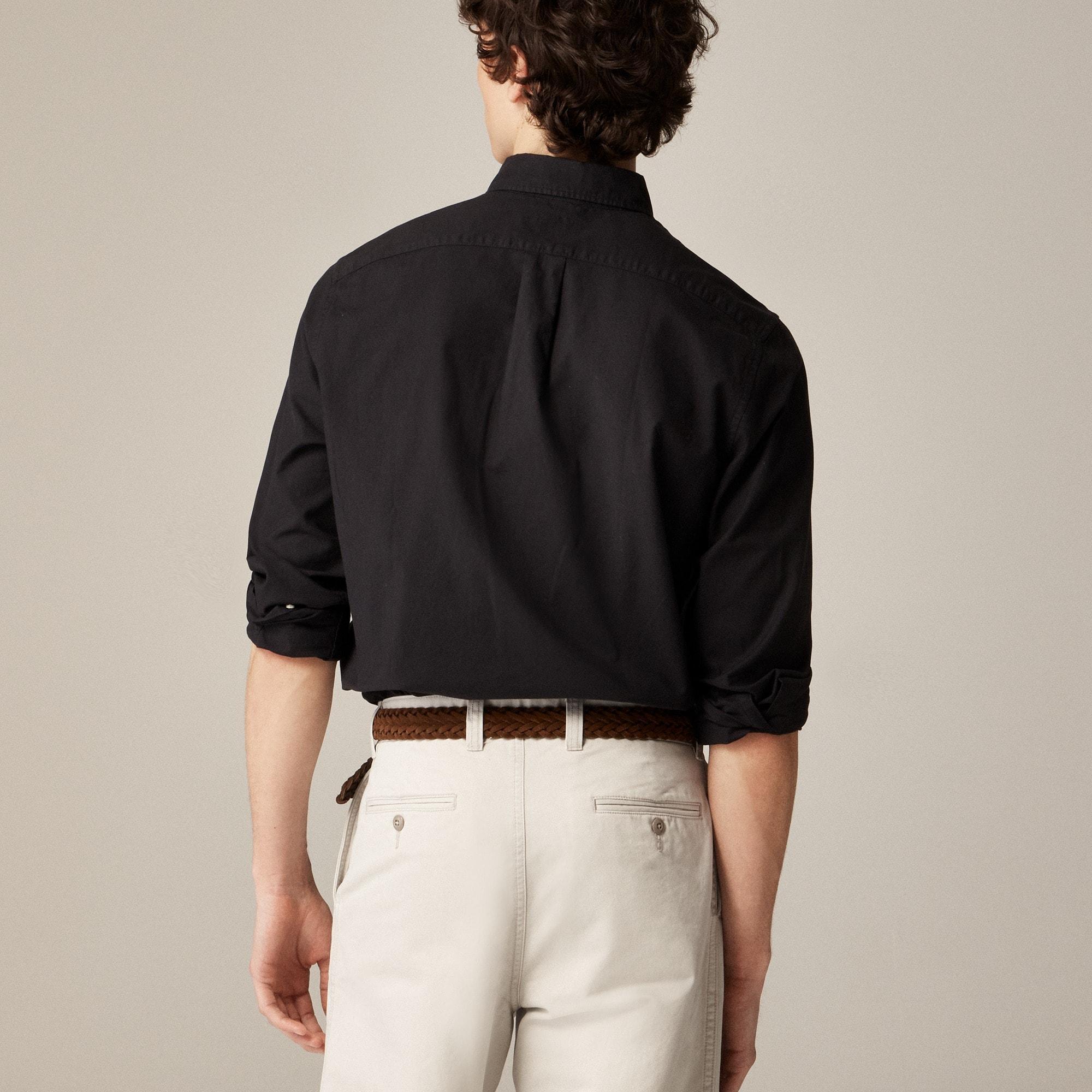 Slim Broken-in garment-dyed organic cotton oxford shirt Product Image