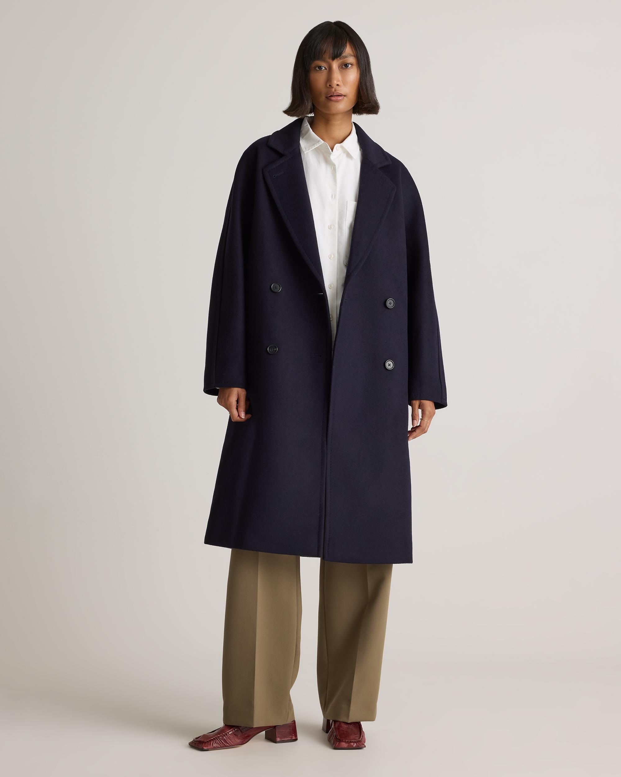 Quince | Women's Italian Wool Double-Breasted Slouch Coat Product Image