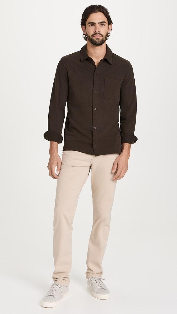 Vince Sueded Jersey Button Down Shirt | Shopbop Product Image