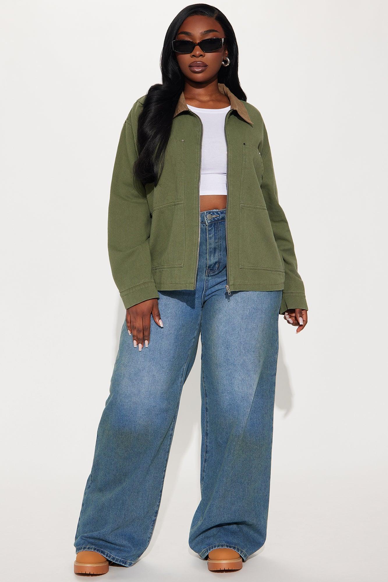 Leila Barn Jacket - Olive Product Image