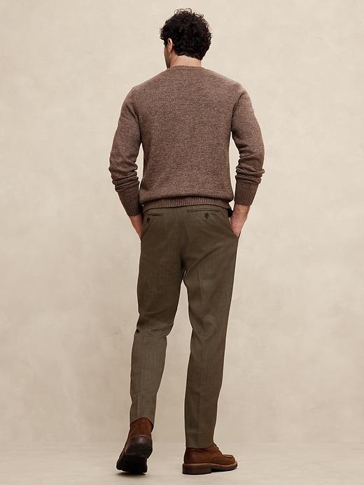 Tailored-Fit Flannel Herringbone Suit Trouser Product Image