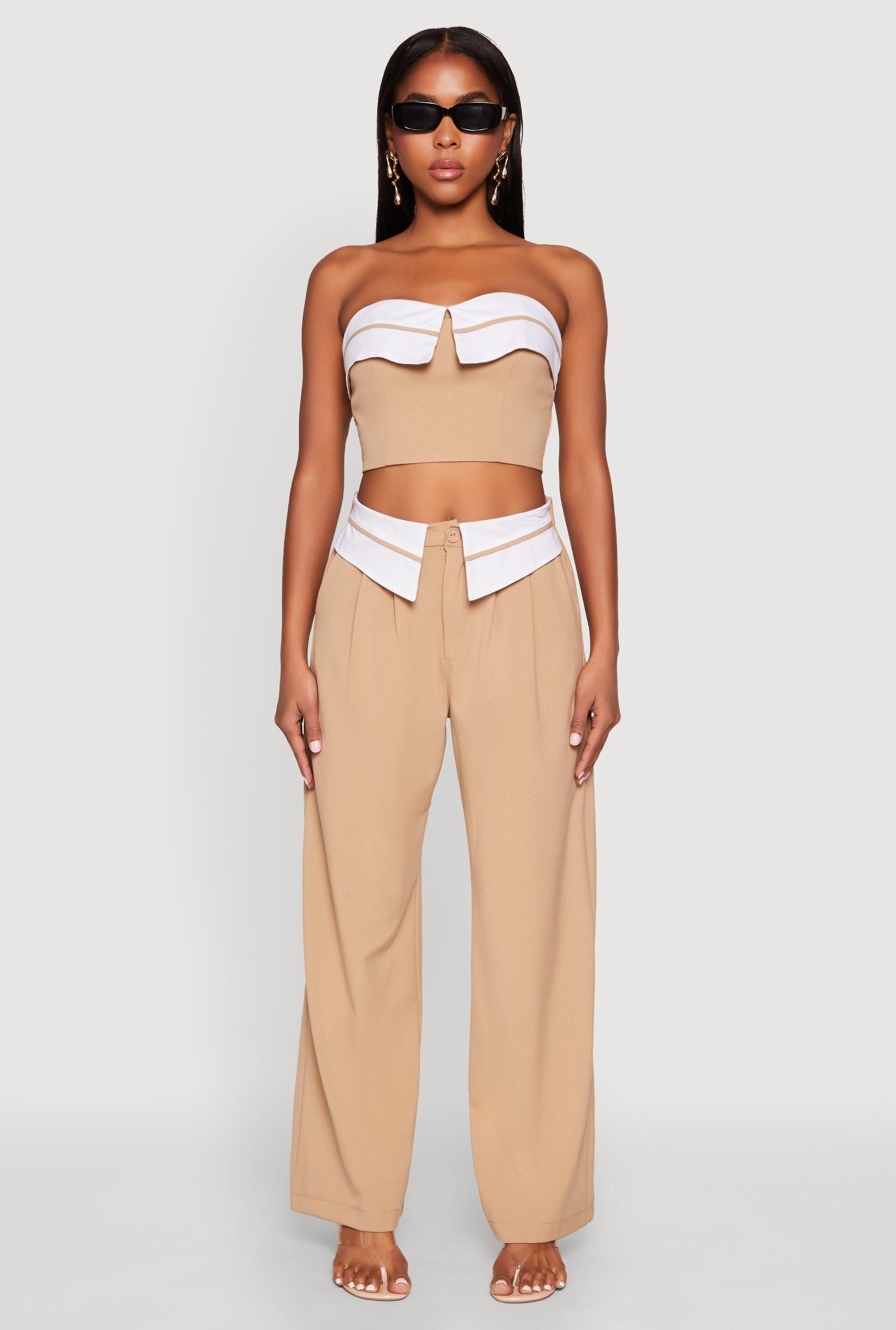 Womens Fold Over Trousers Product Image