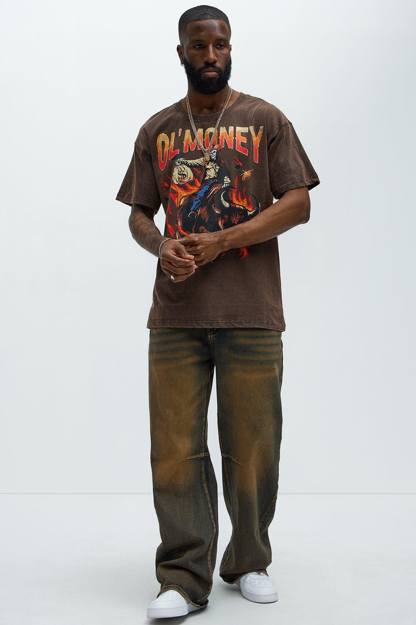 Ol' Money Western Short Sleeve Tee - Brown Product Image
