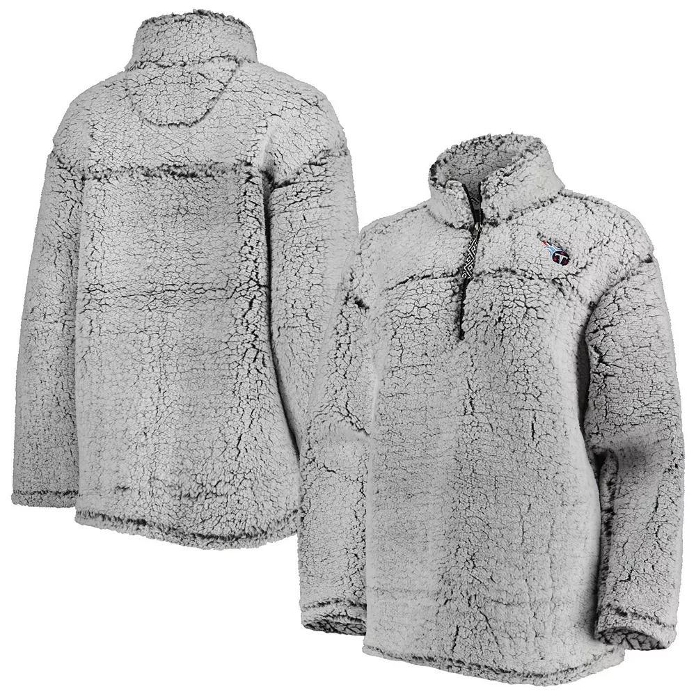 Women's G-III 4Her by Carl Banks Gray Tennessee Titans Sherpa Quarter-Zip Jacket, Size: Large, Grey Product Image