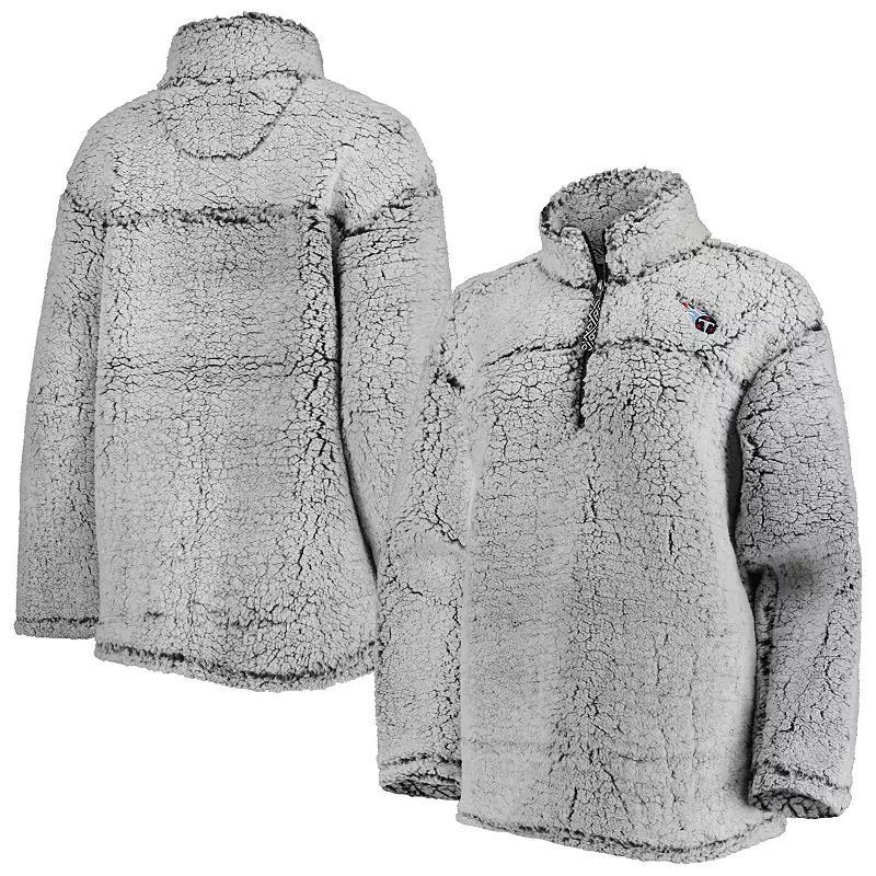 Women's G-III 4Her by Carl Banks Gray Tennessee Titans Sherpa Quarter-Zip Jacket, Size: Large, Grey Product Image