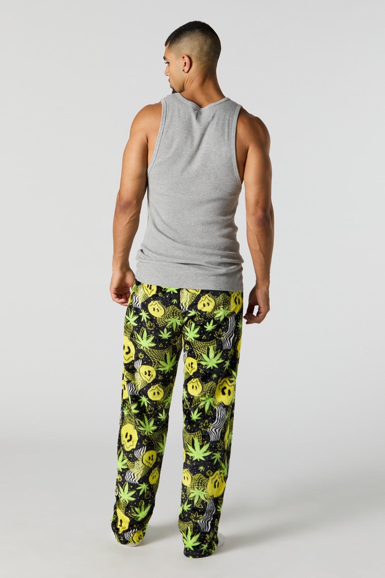 Printed Plush Pajama Pant Male Product Image