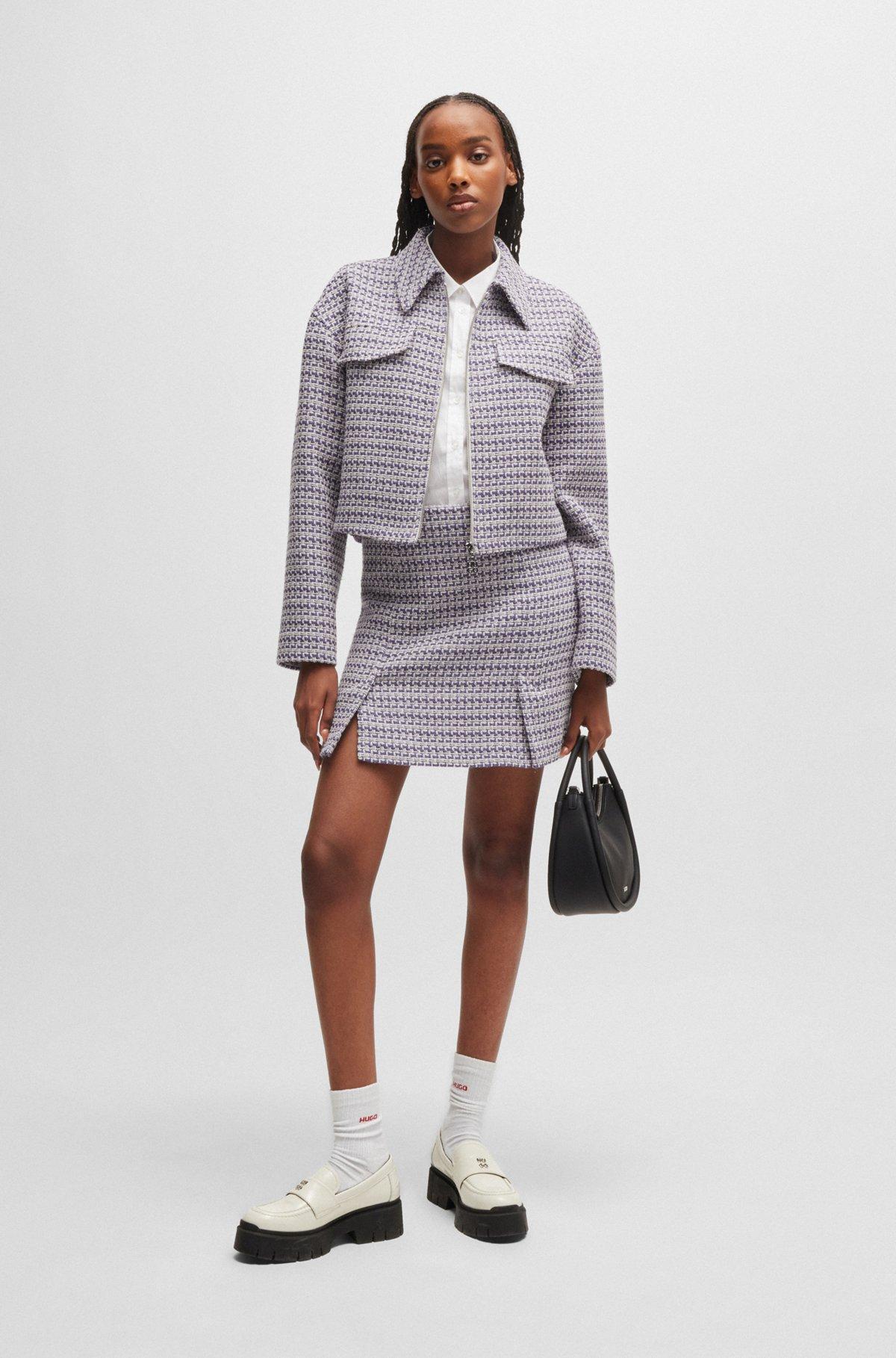 Patterned mini skirt in a cotton blend Product Image