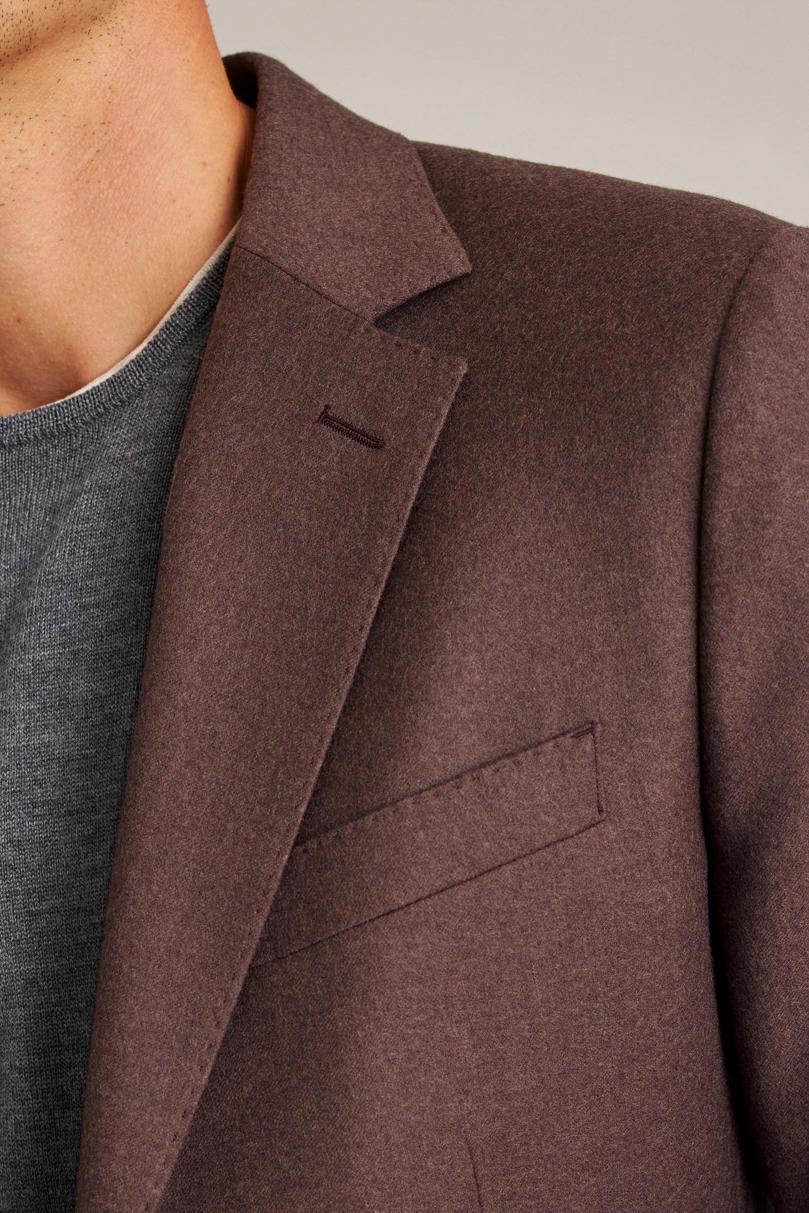 Italian Stretch Brushed Wool Suit Jacket Product Image