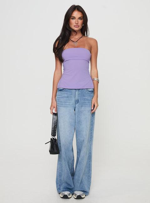 Strutter Strapless Top Purple Product Image