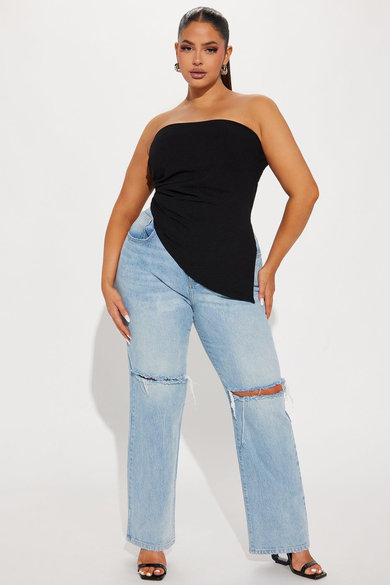 Valerie Asymmetrical Top - Black Product Image