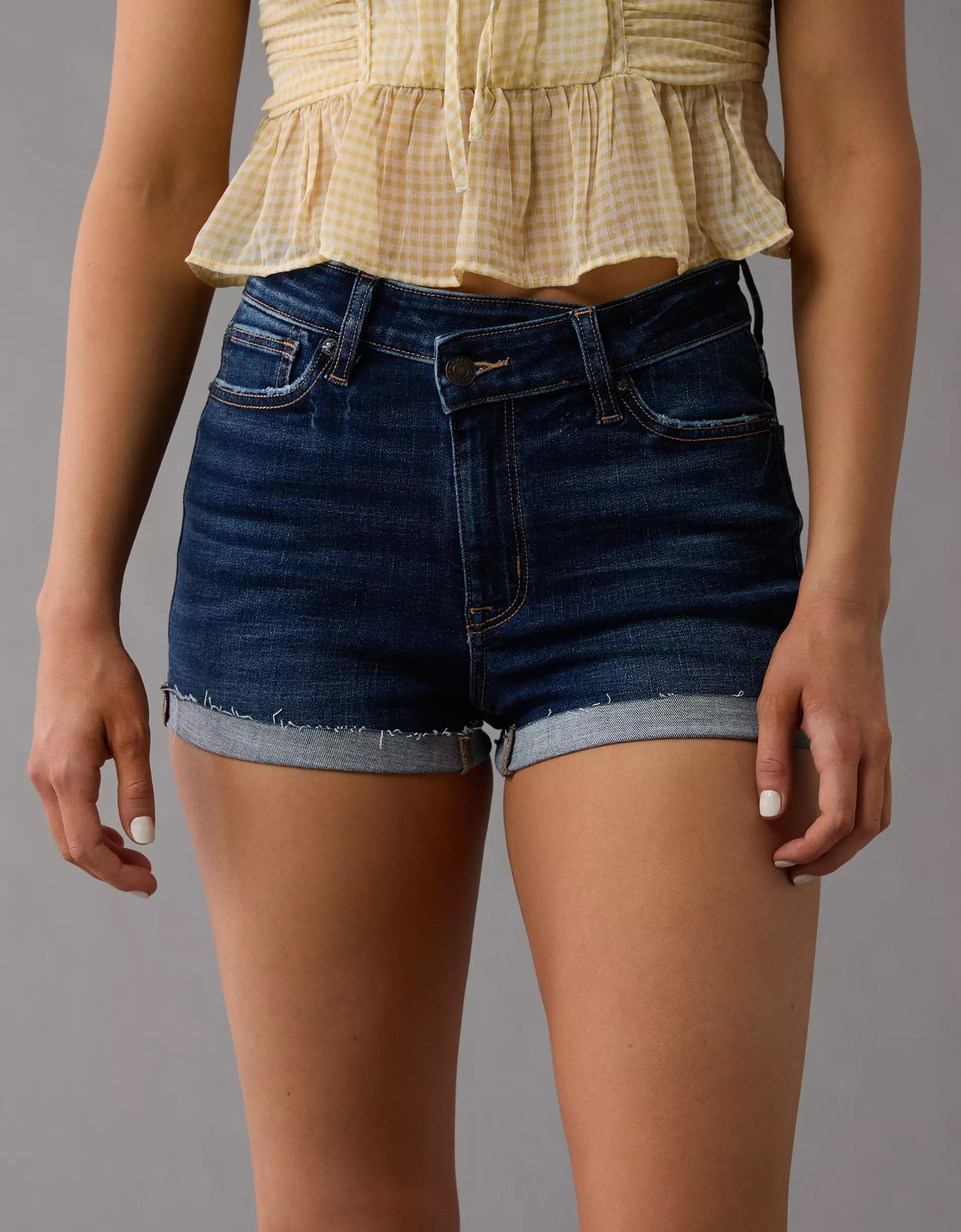AE Next Level Crossover Super High-Waisted Denim Short Short Product Image