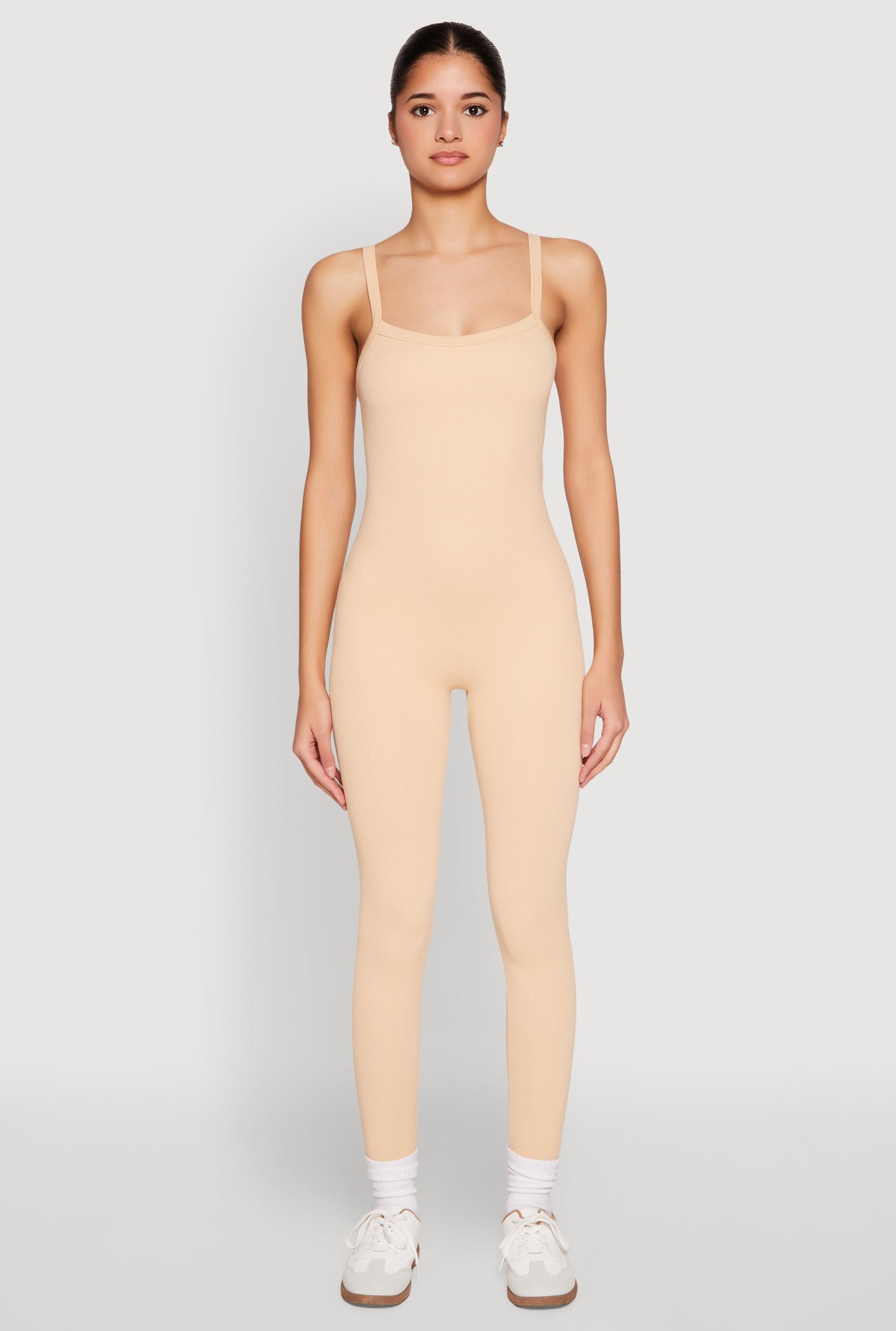 Womens Daisy Seamless Ribbed Knit Catsuit Product Image