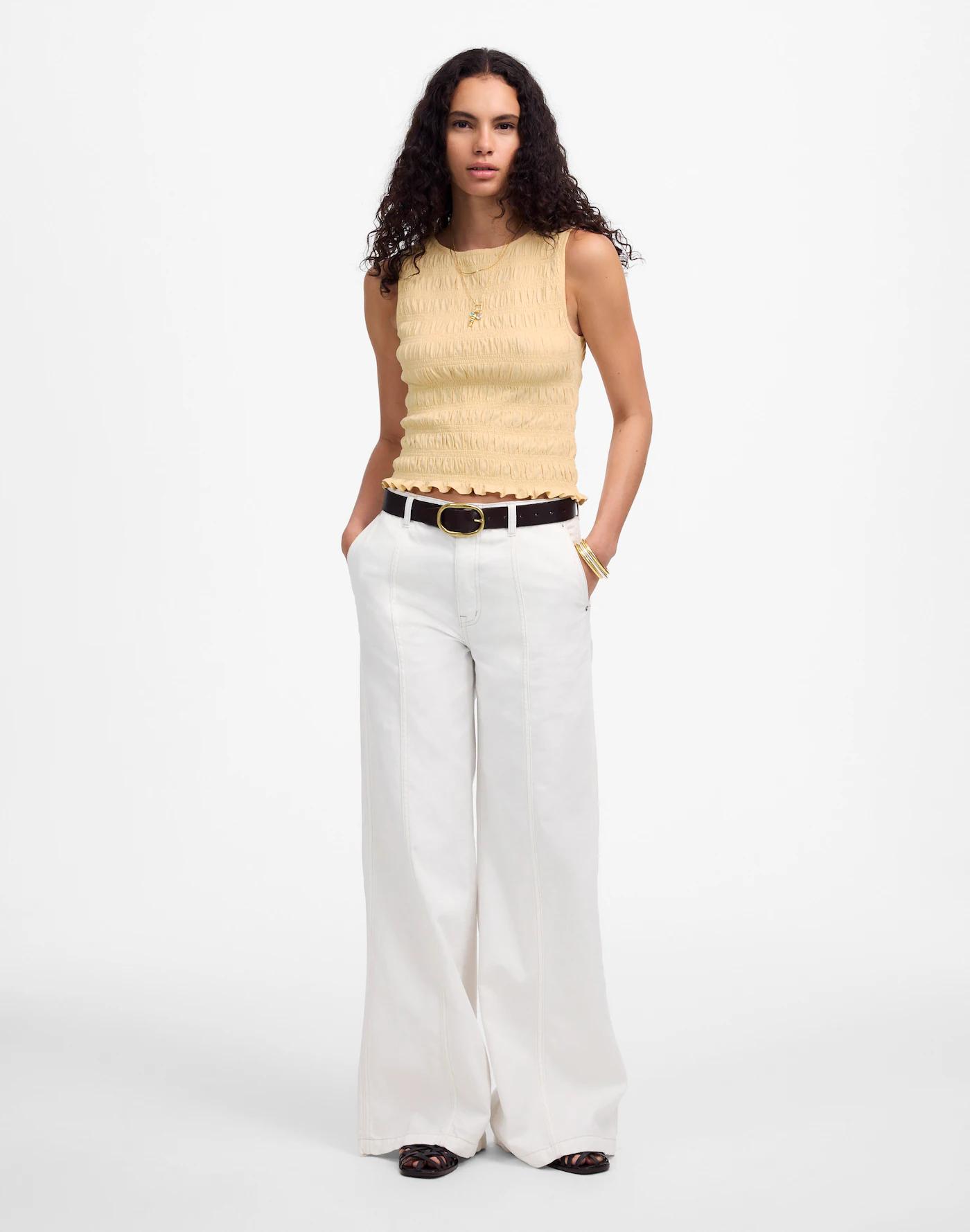 Smocked Boatneck Tank Product Image