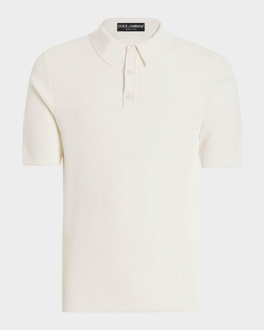 Mens Short-Sleeve Knit Polo Shirt Product Image