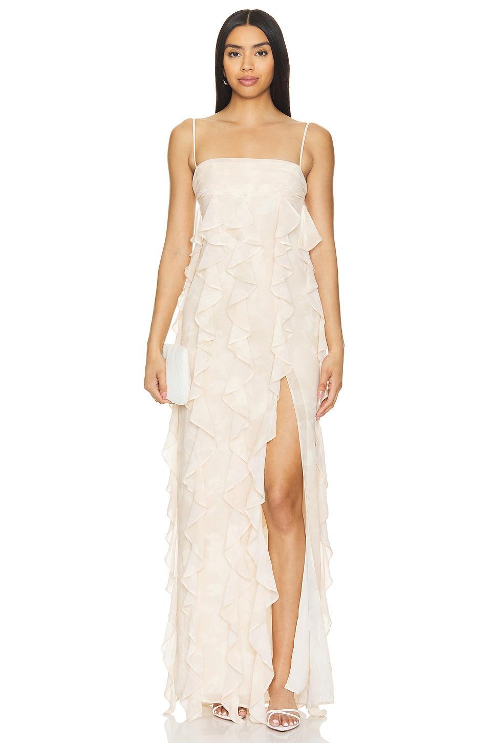 Lovers and Friends Noa Gown in Sand Beige Floral Product Image