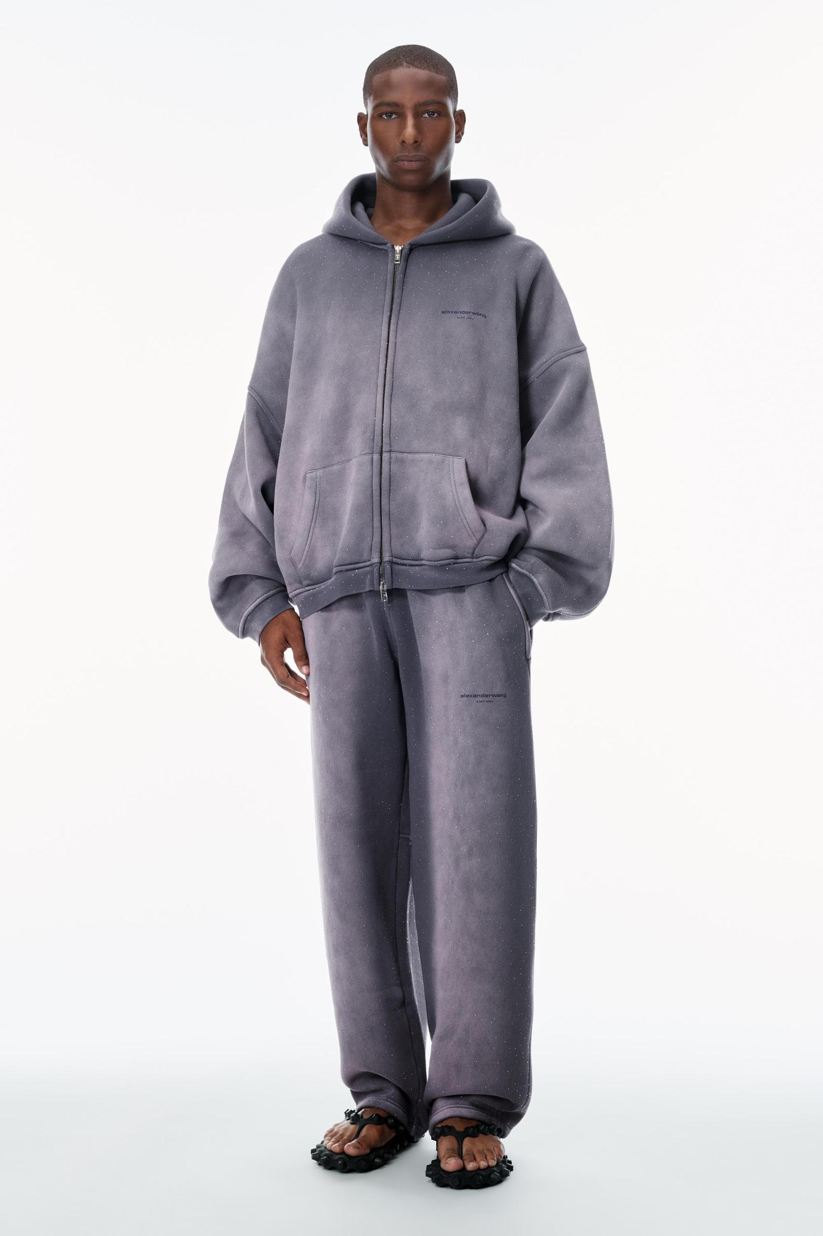 Crystal Hotfix Zip-up Hoodie Product Image