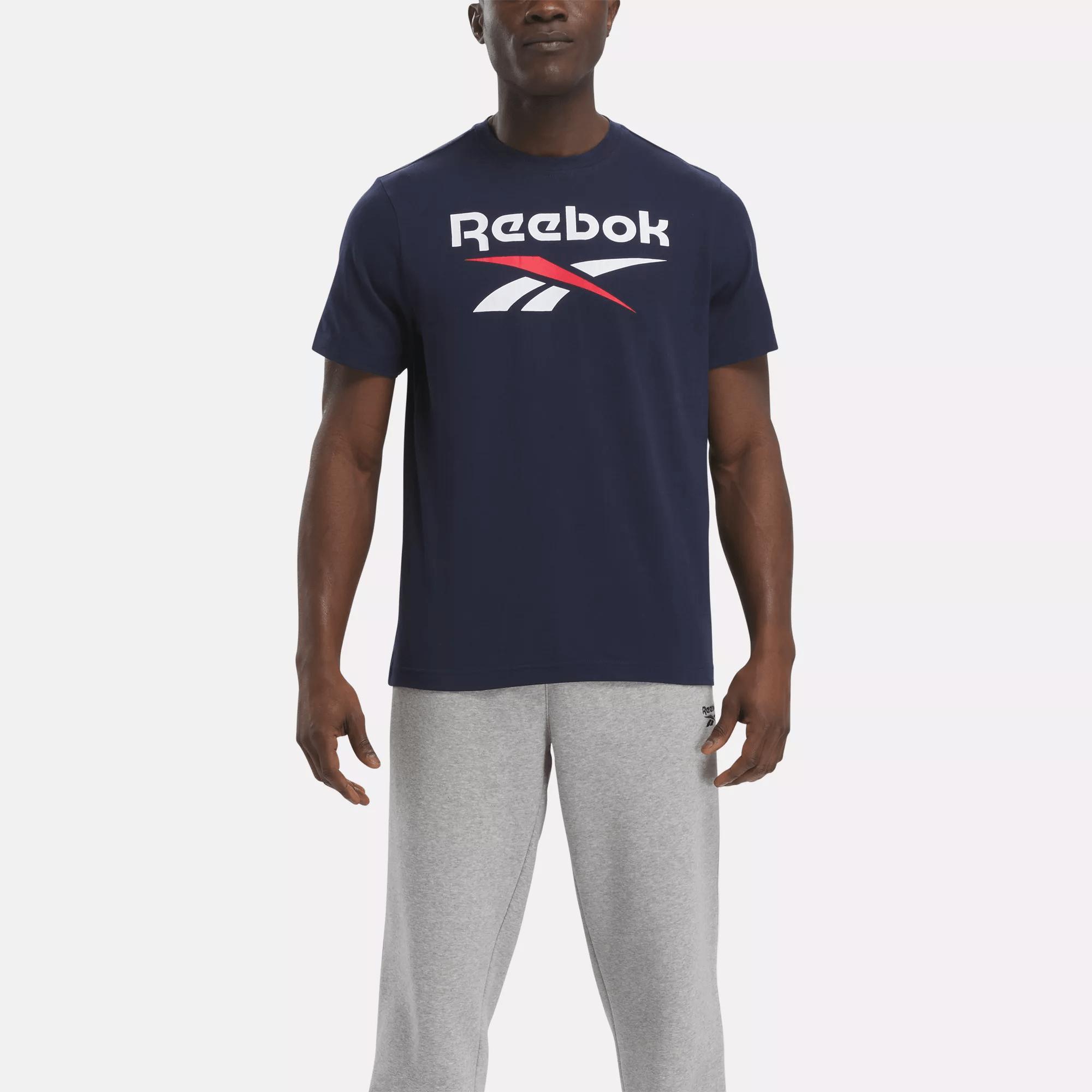 Men's Reebok Identity Big Stacked Logo T-Shirt Product Image