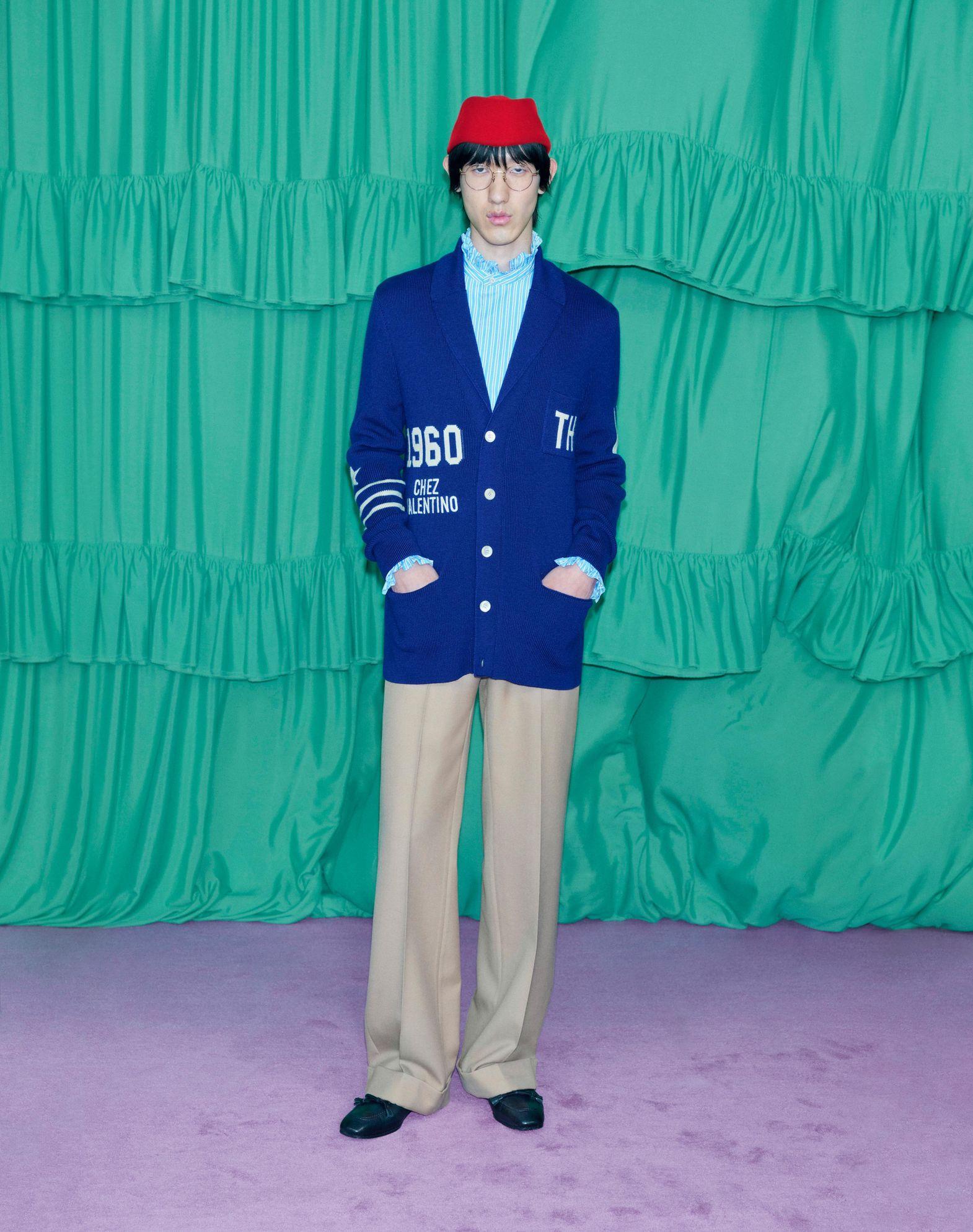 Single-Breasted Cotton And Wool Coat With Vichy Pattern Product Image
