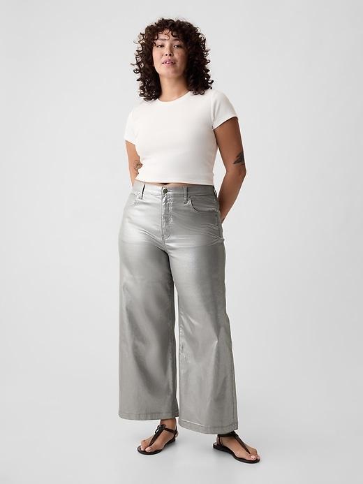 High Rise Stride Wide-Leg Ankle Jeans Product Image