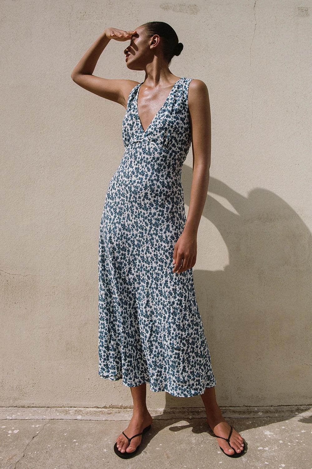 Valras Midi Dress Leilani Mid Blue - Final Sale Product Image