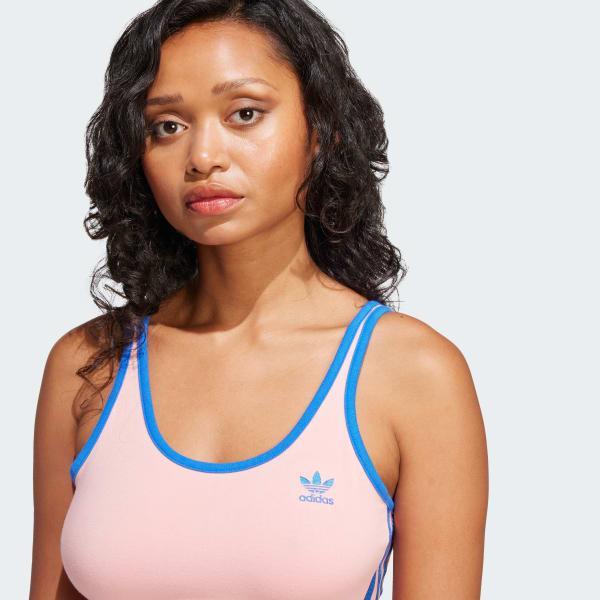 adidas Adicolor 3-Stripes Bra Top White 2XL Womens Product Image