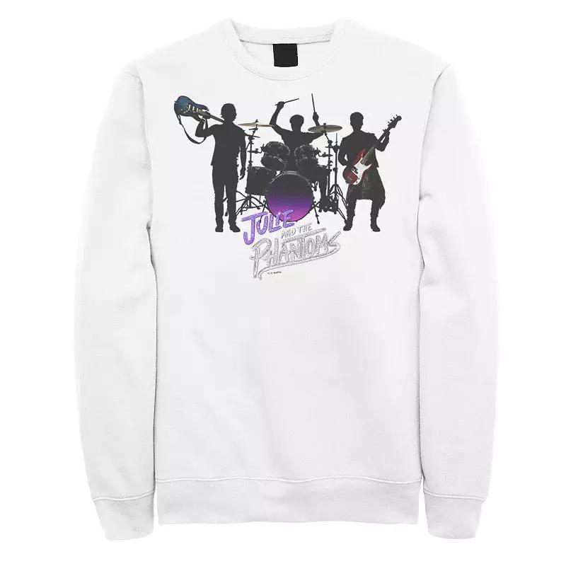 Men's Julie And The Phantoms Group Shot Logo Silhouette Sweatshirt, Size: Small, White Product Image