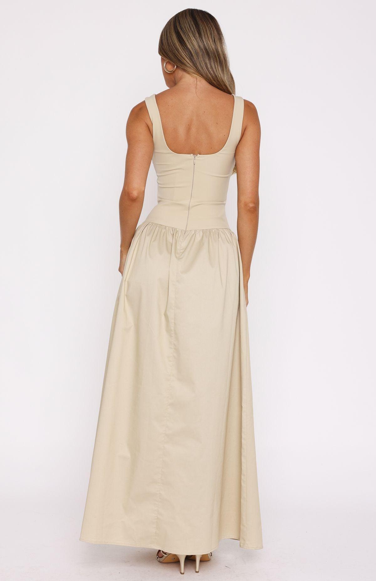 Summer Delight Maxi Dress Stone Product Image
