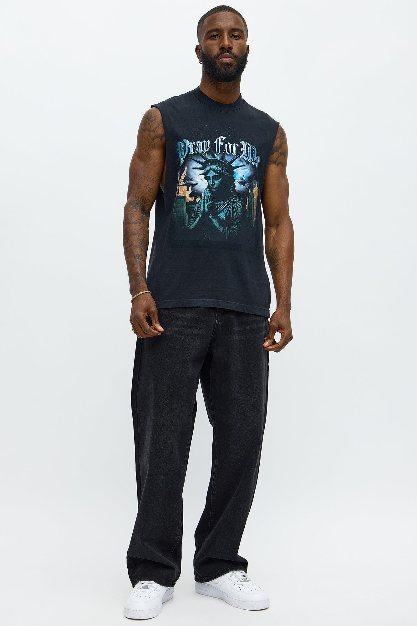 Pray For Me NYC Muscle Tee - Black Product Image