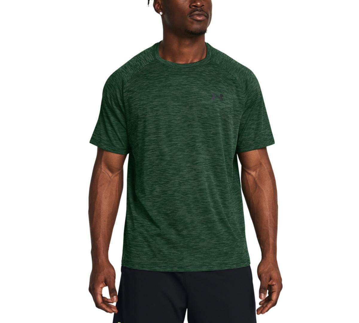 Men's Under Armour Tech Textured Short Sleeve Tee, Size: Medium, Castlerock Product Image