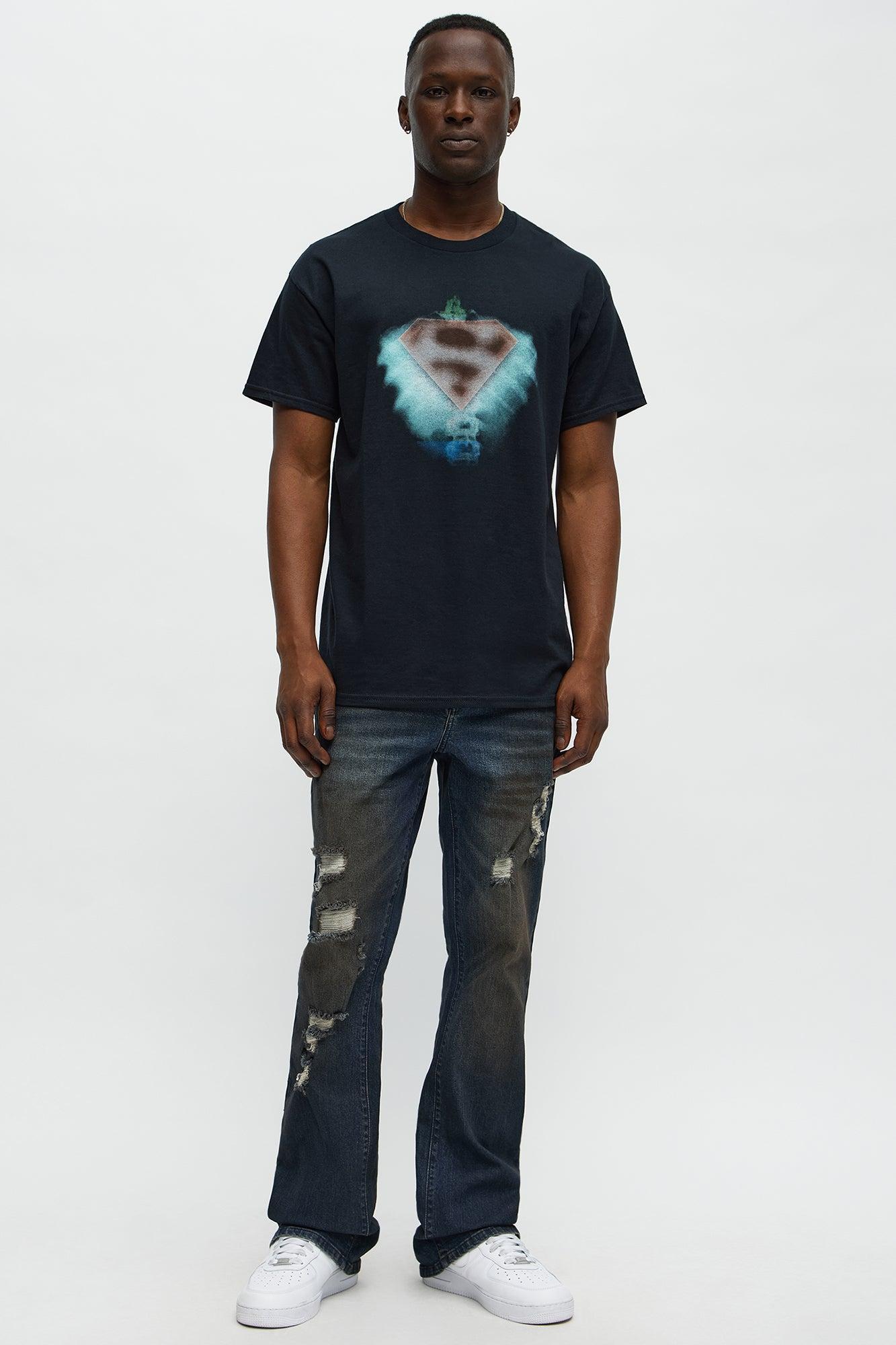 Superman Heart Of Hero Short Sleeve Tee - Black Product Image