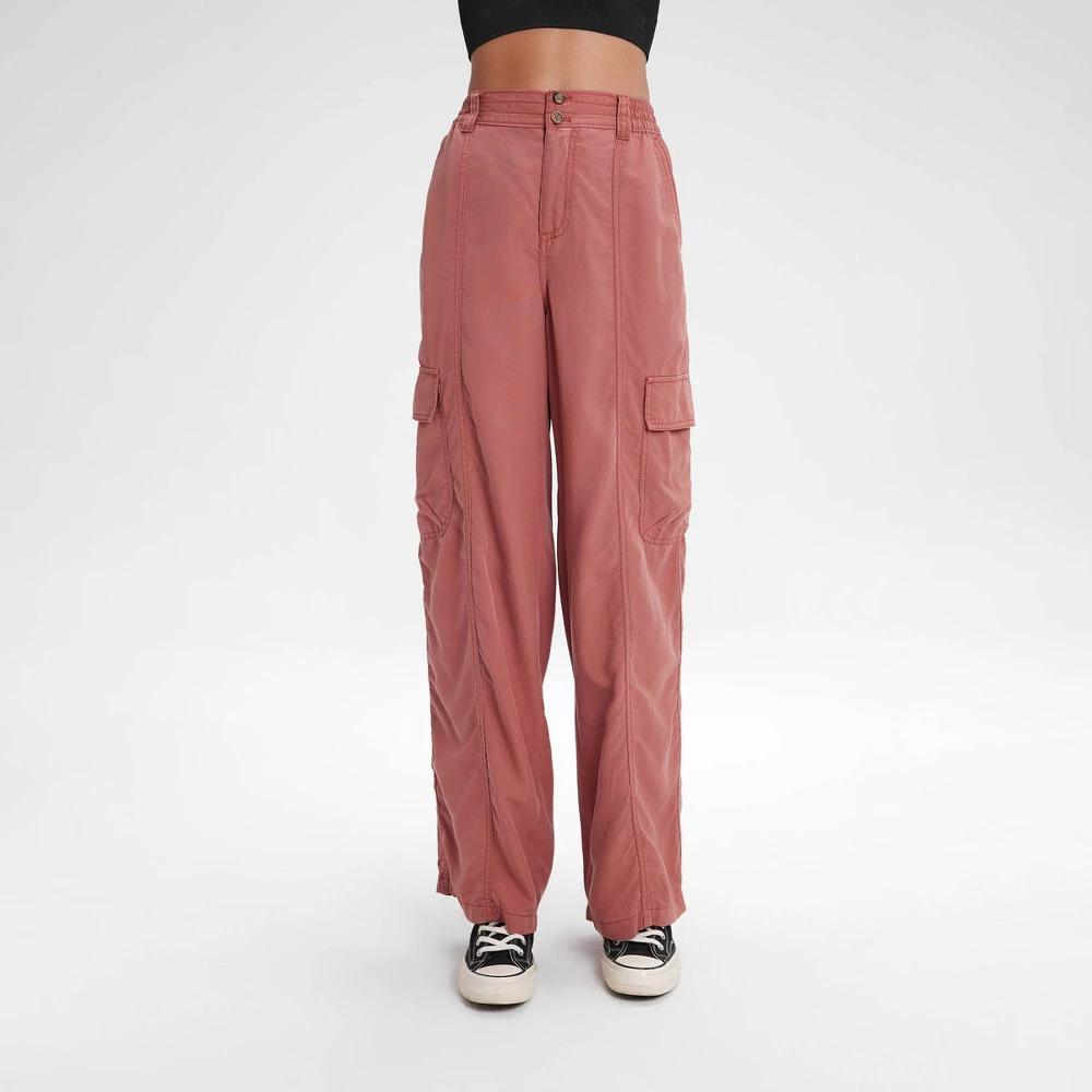 Womens High-Rise Straight Leg Cargo Pants - Wild Fable Rust 3X Product Image