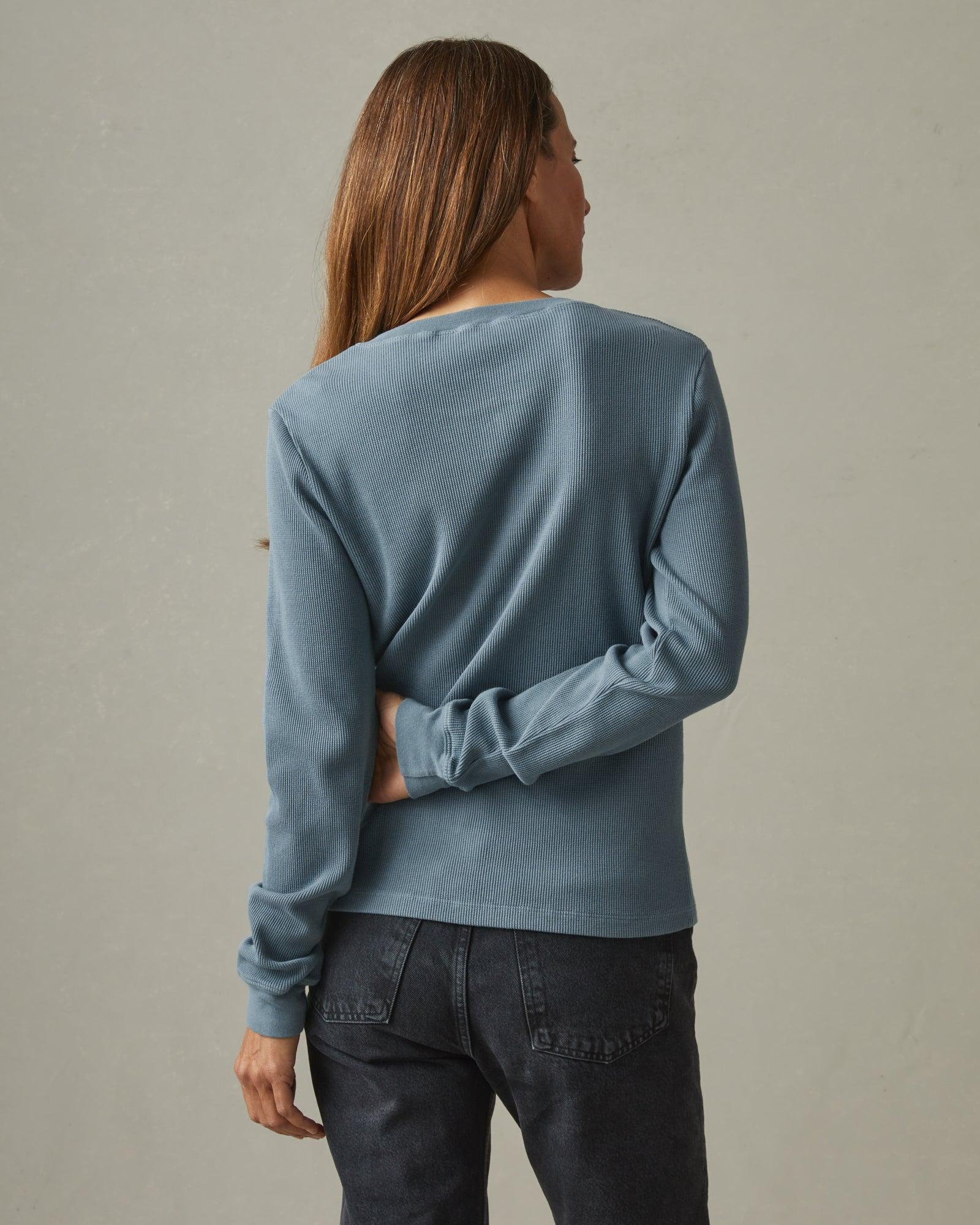 Women's Waffle Henley - Lead Female Product Image