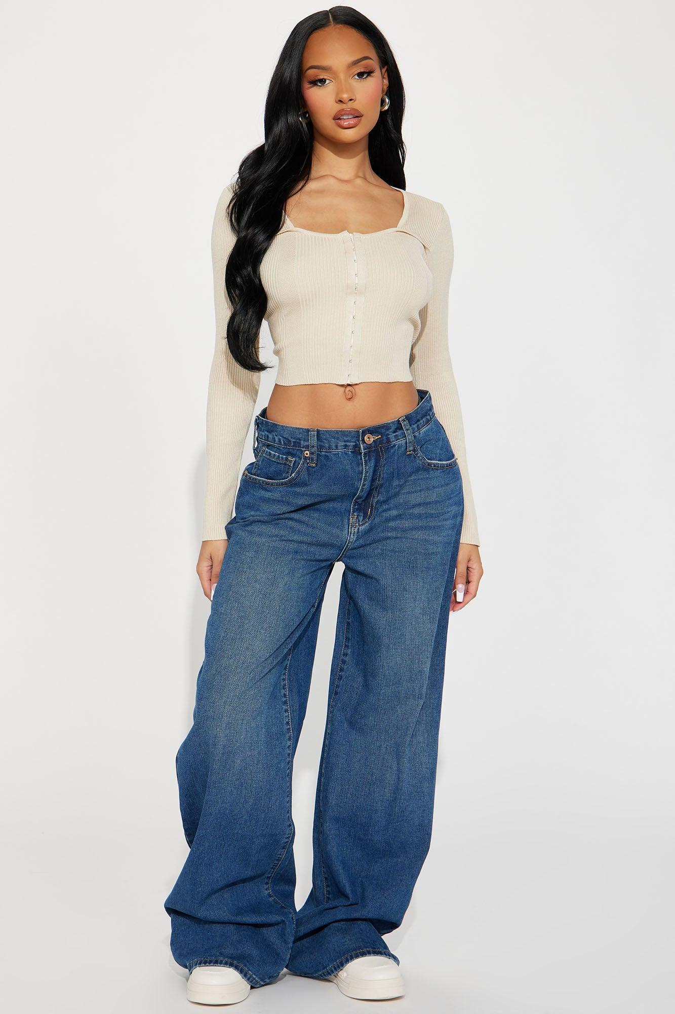 Chelsea Drop Waist Baggy Jeans - Medium Wash Product Image