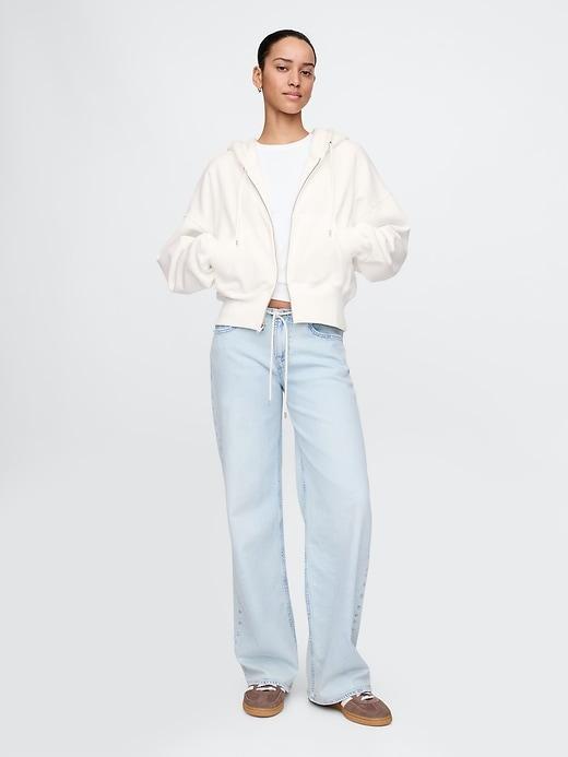 VintageSoft Full-Zip Wedge Hoodie Product Image